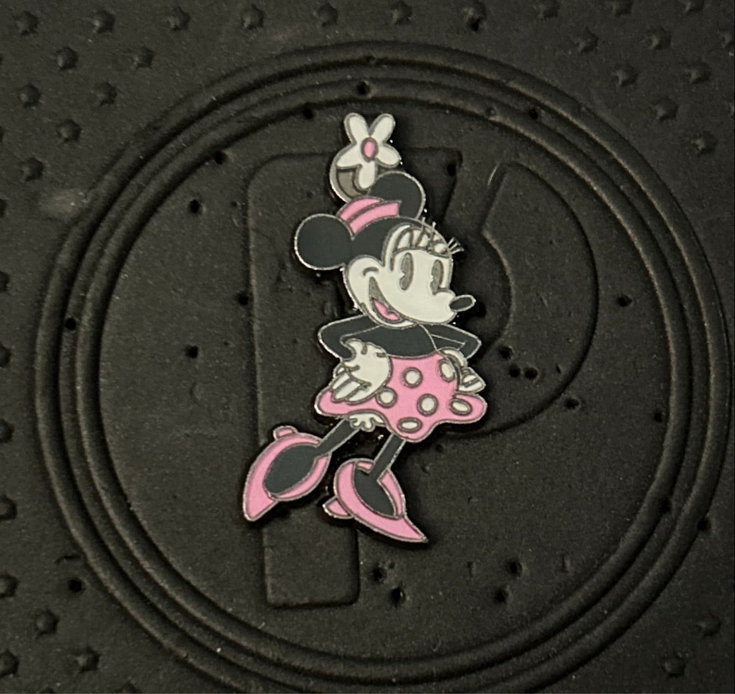 Minnie Mouse Pink Polka Dot Dress and Flower Hat front