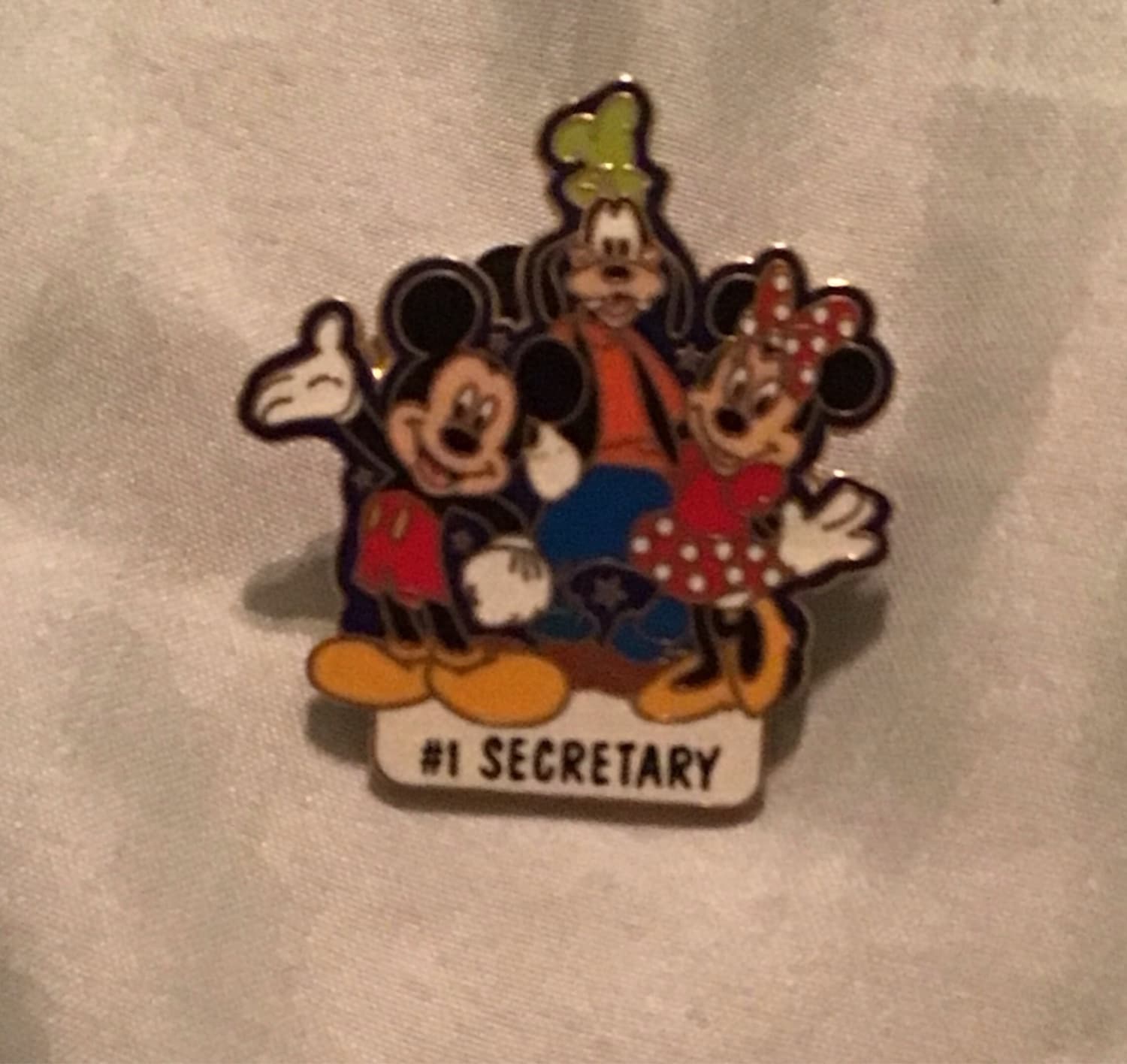 Mickey, Minnie, and Goofy #1 Secretary Pin front
