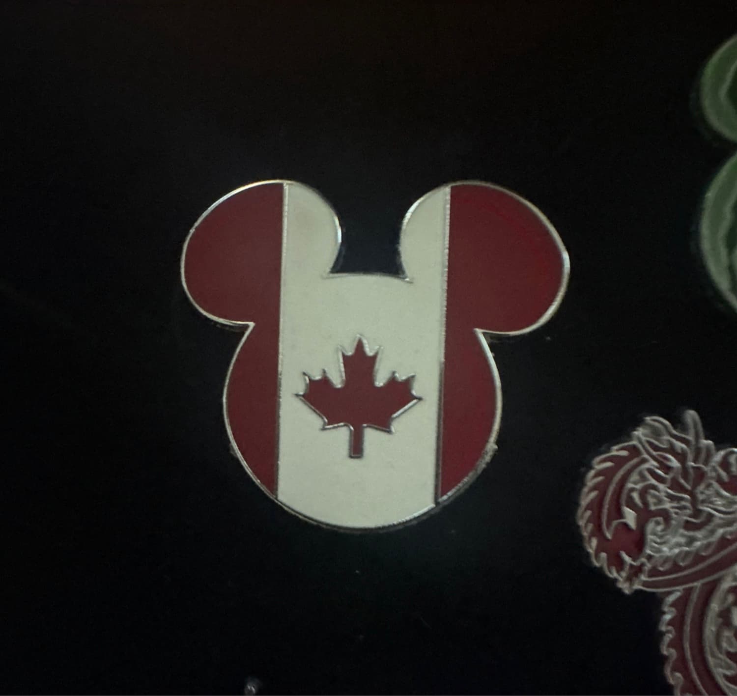 Mickey Mouse Icon Canada Flag Pin front