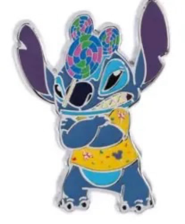 Stitch with Lollipop - Stitch Attacks Snacks - Mystery Pin front