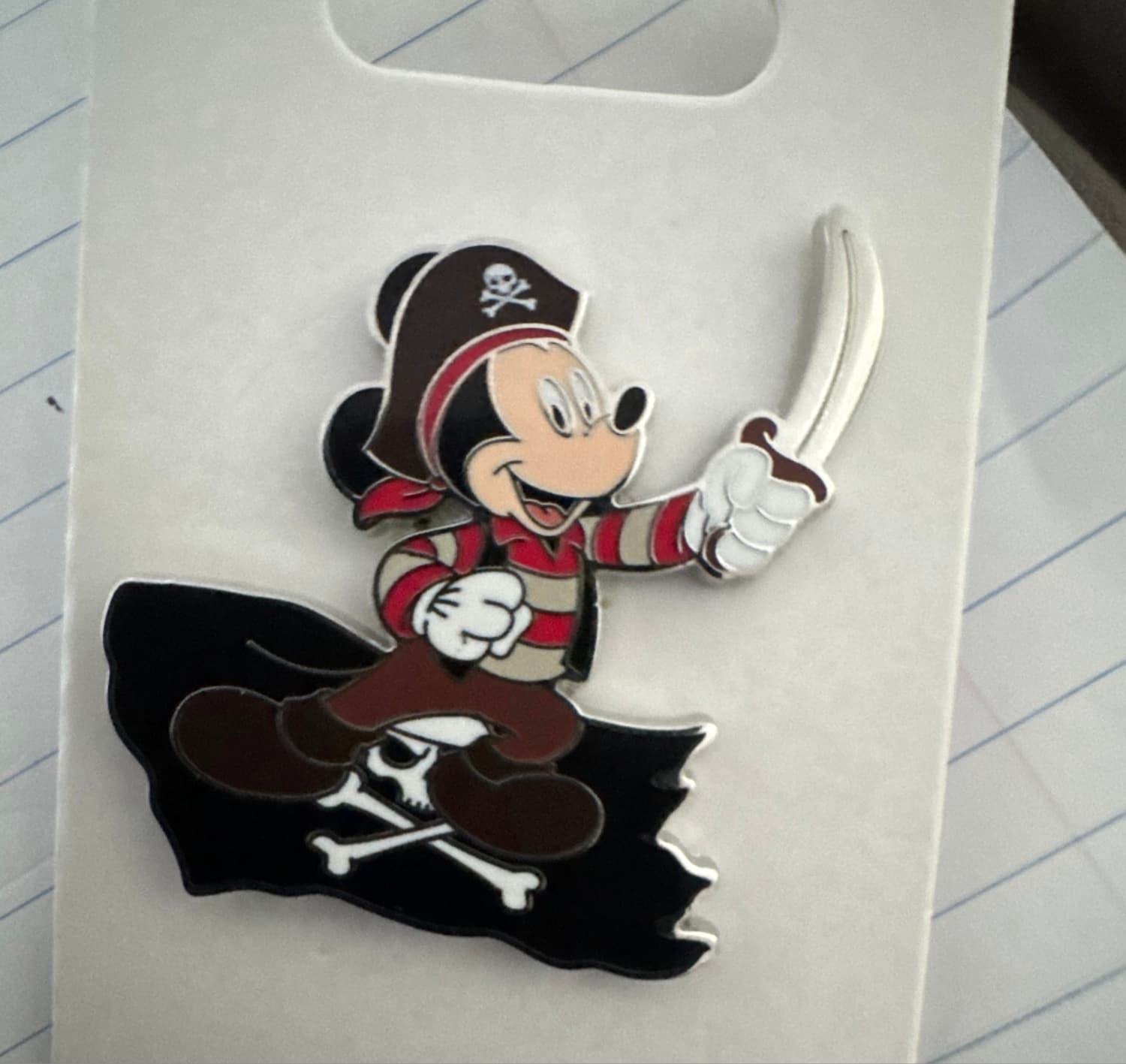 Pirate Mickey with Jolly Roger Flag and Sword front