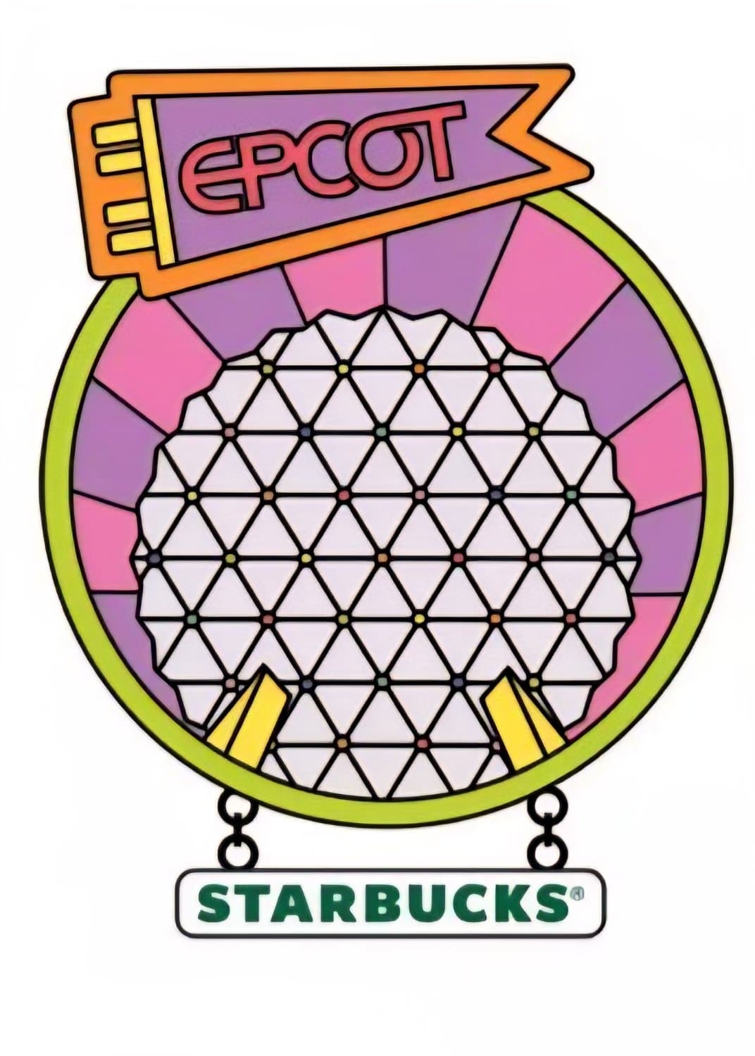 EPCOT Spaceship Earth Starbucks Pin front