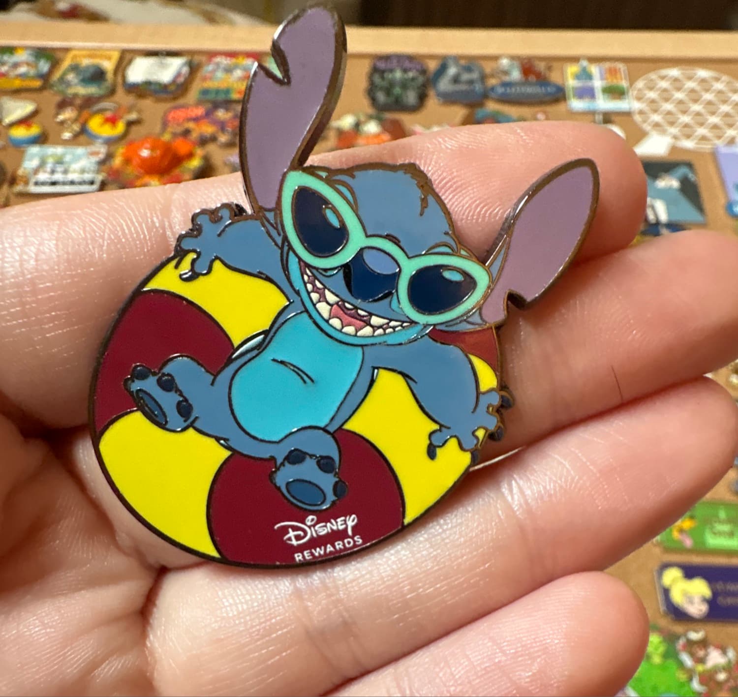 Stitch Floating in Inner Tube with Sunglasses - Disney Visa Rewards Destination D23 2025 front