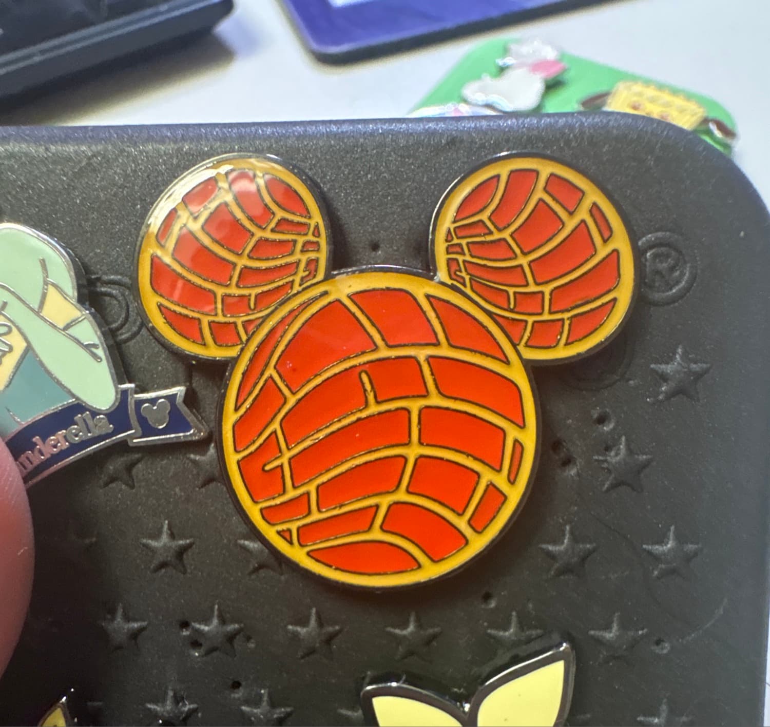 Loungefly Disney Mickey Mouse Concha Scented Enamel Pin front