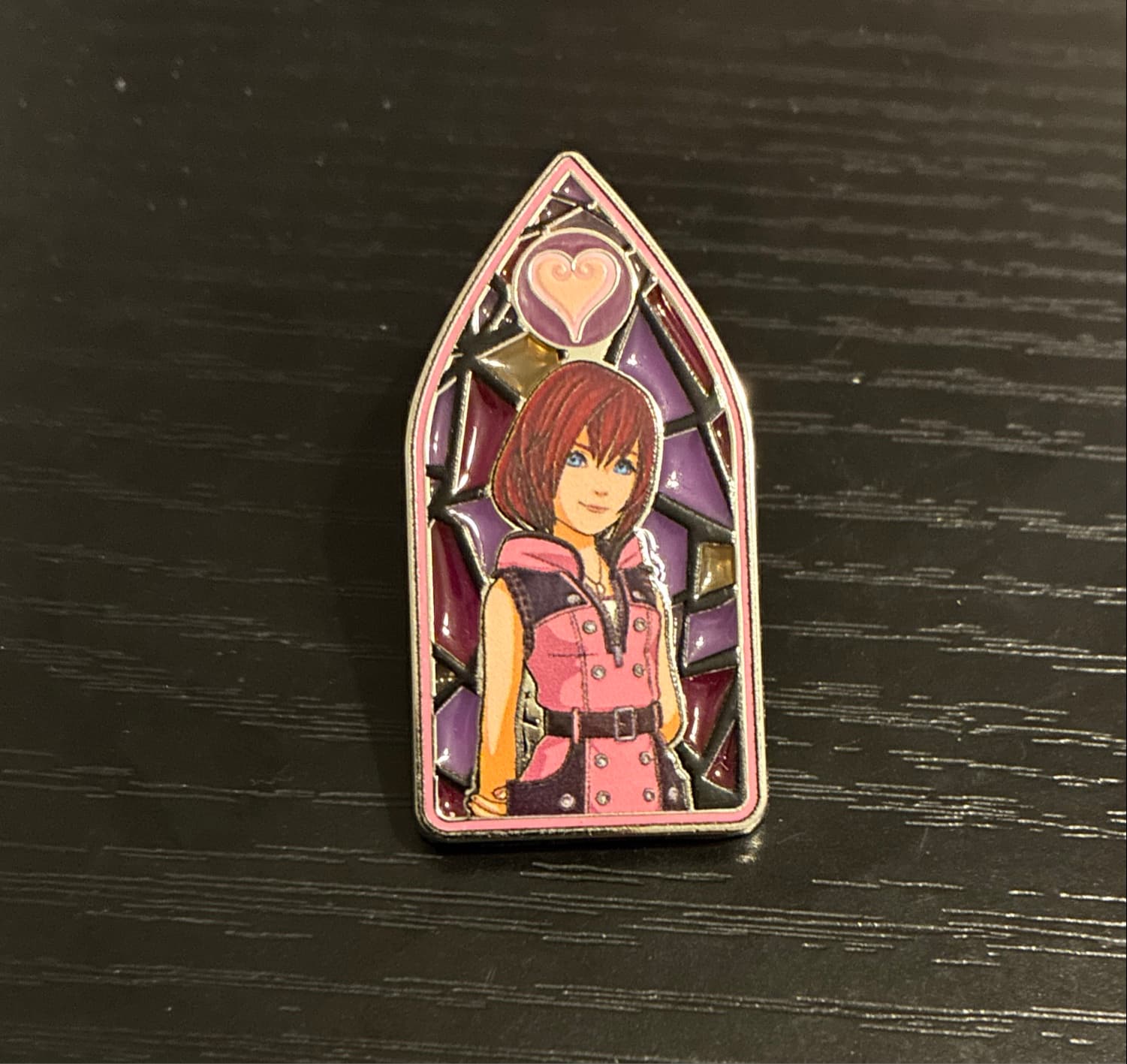 Disney Kingdom Hearts Stained Glass Blind Box Enamel Pin - Kairi front