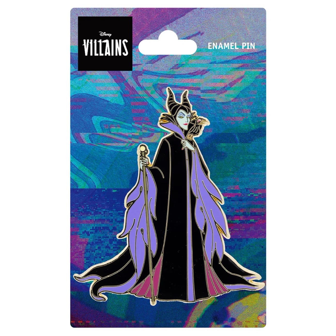 Disney Villains Sleeping Beauty Maleficent with Diablo Jumbo Collectible Trading Pin Pink À La Mode (PALM) front
