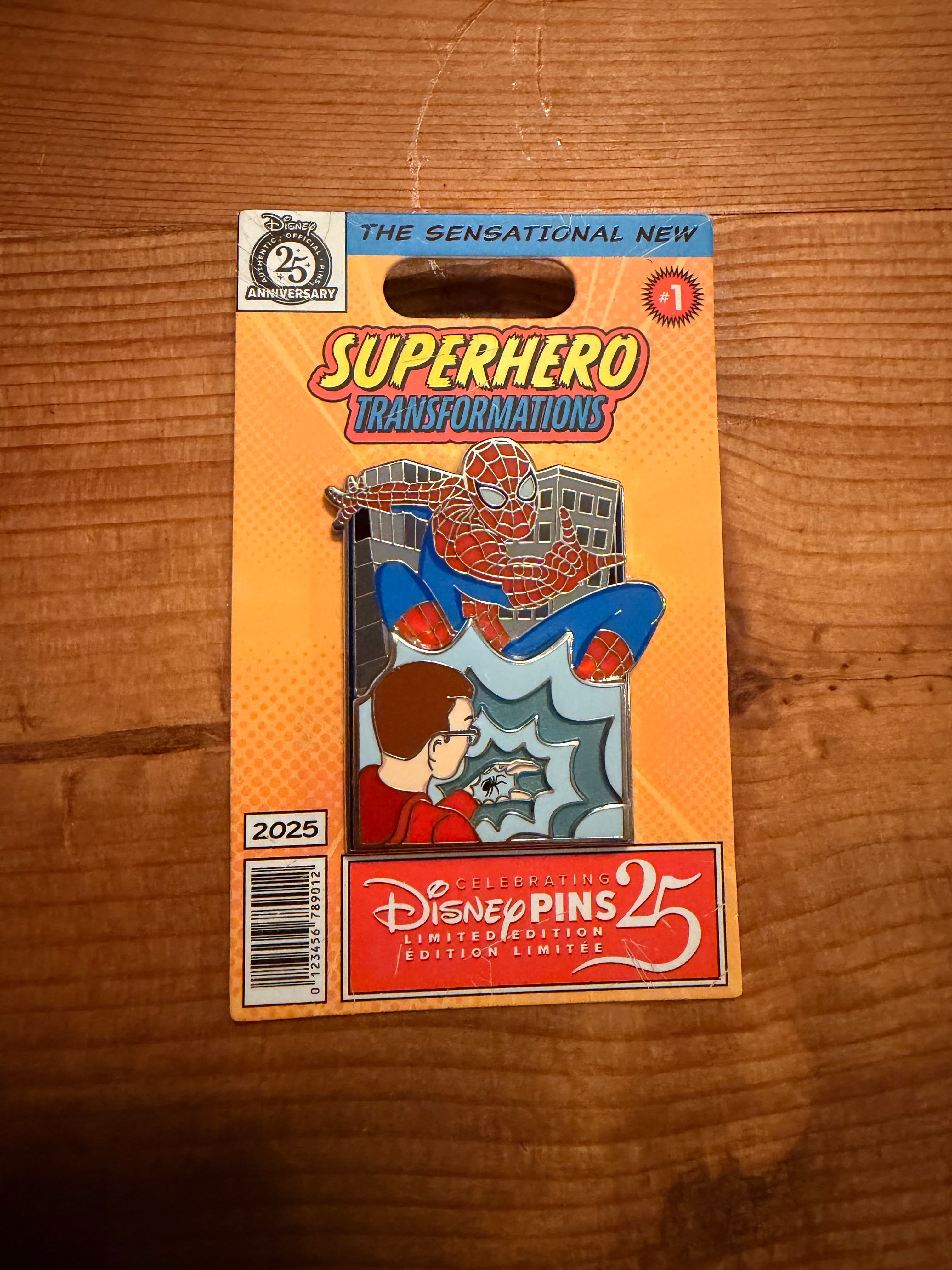 Spider-Man Transformation Pin front