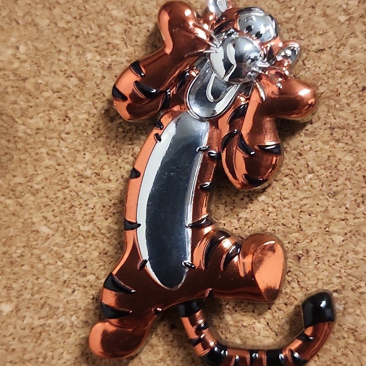 Disney Character Sculpted 3D Metallic Pin - Tigger front