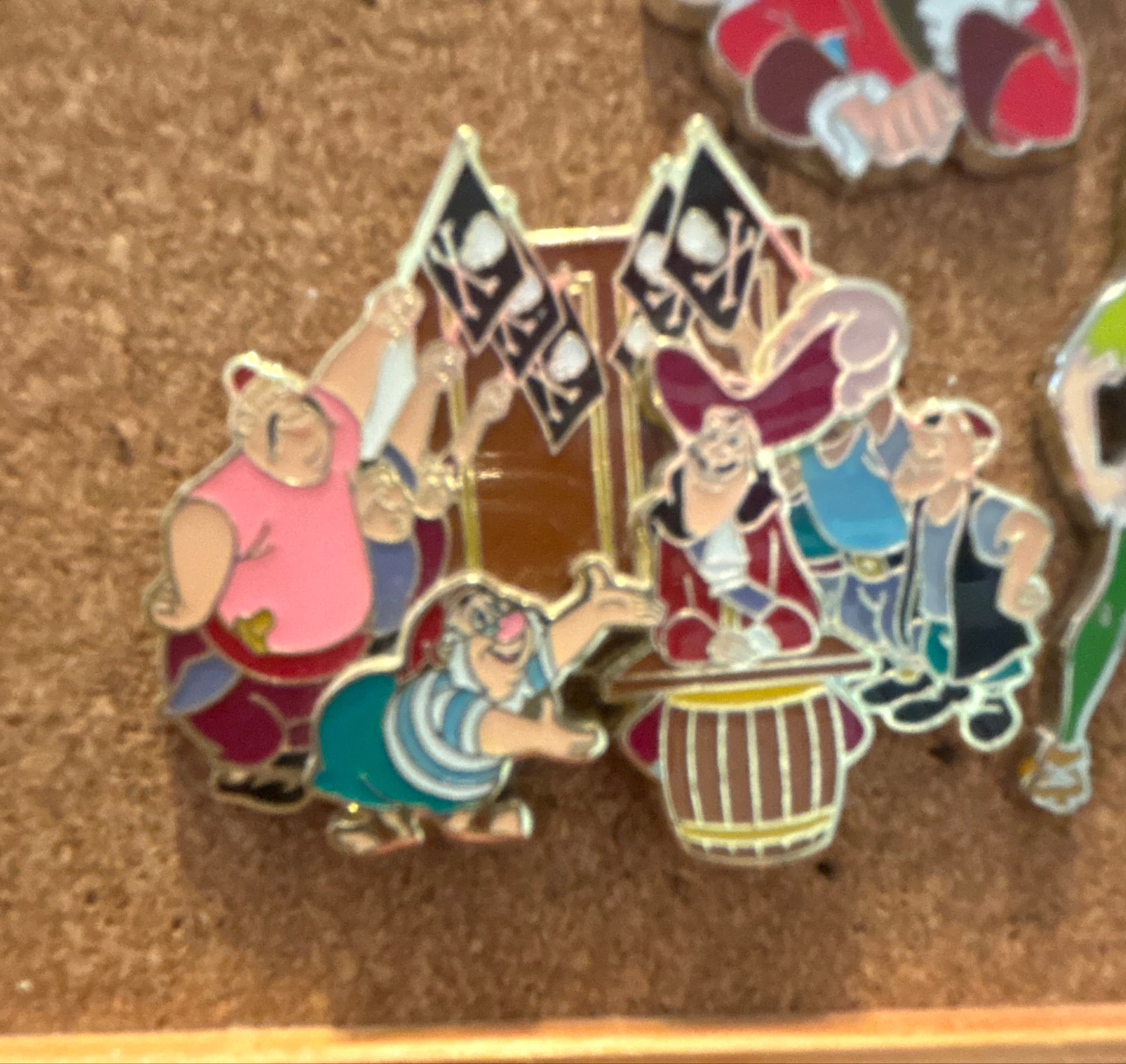 Captain Hook, Mr Smee & Pirates w/ Jolly Roger Flags - Peter Pan front