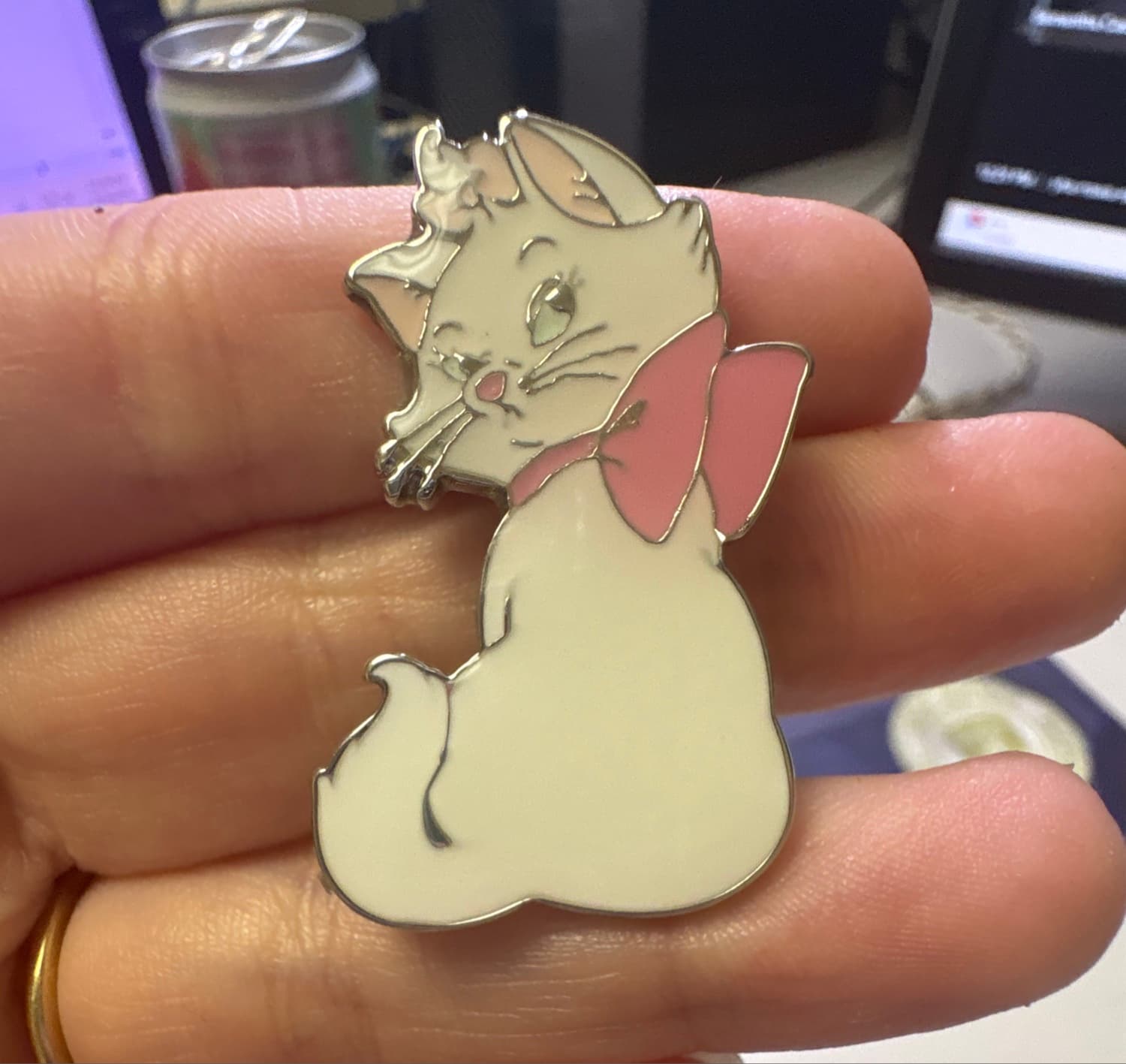 Marie Sitting Forward with Pink Bow - The Aristocats front