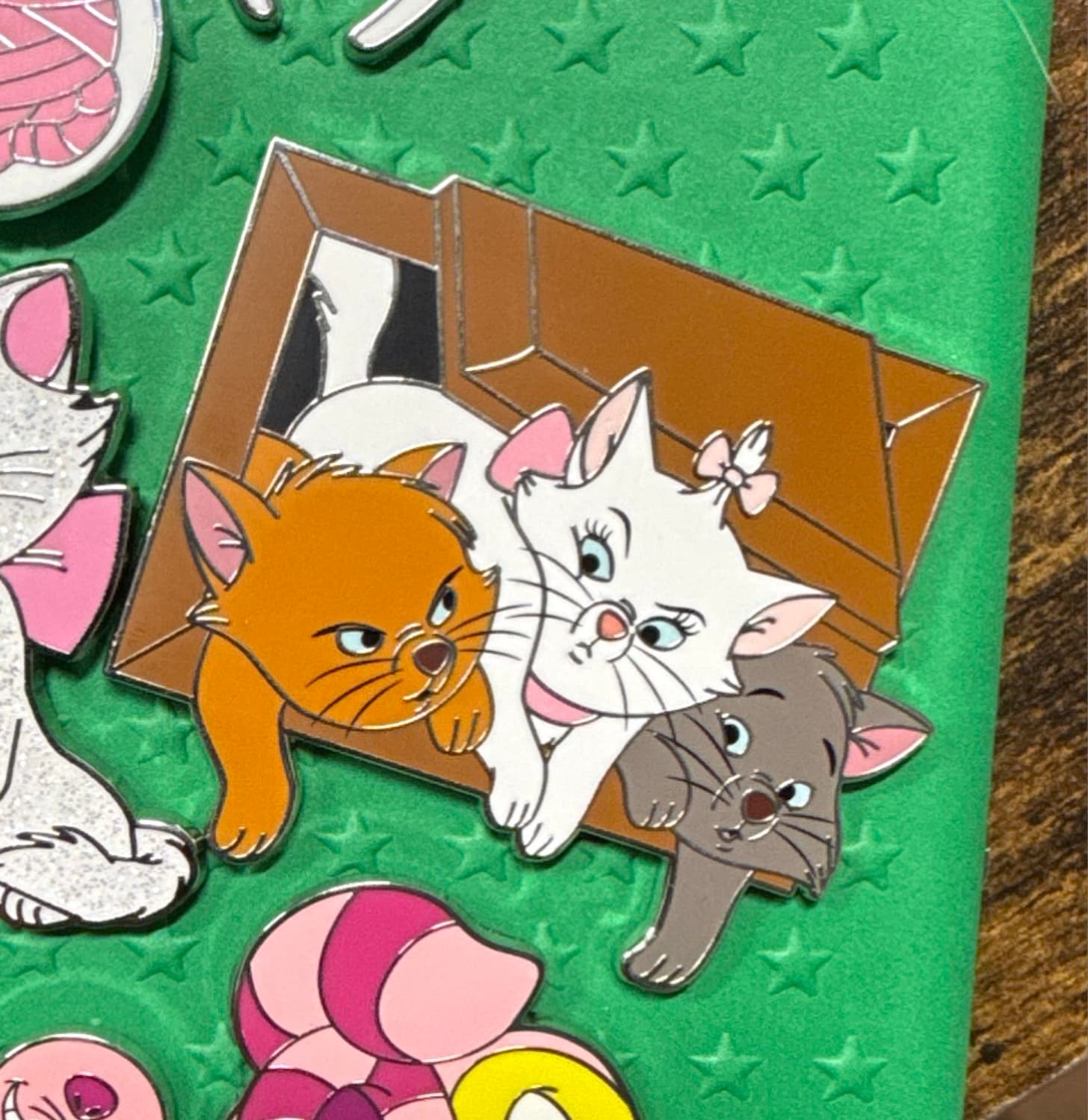 The Aristocats Marie, Toulouse, and Berlioz Kittens Pin front