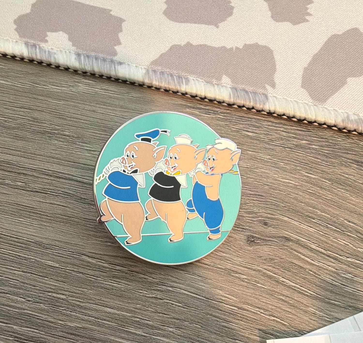 Three Little Pigs Mickey Mouse Club Mystery Pin front