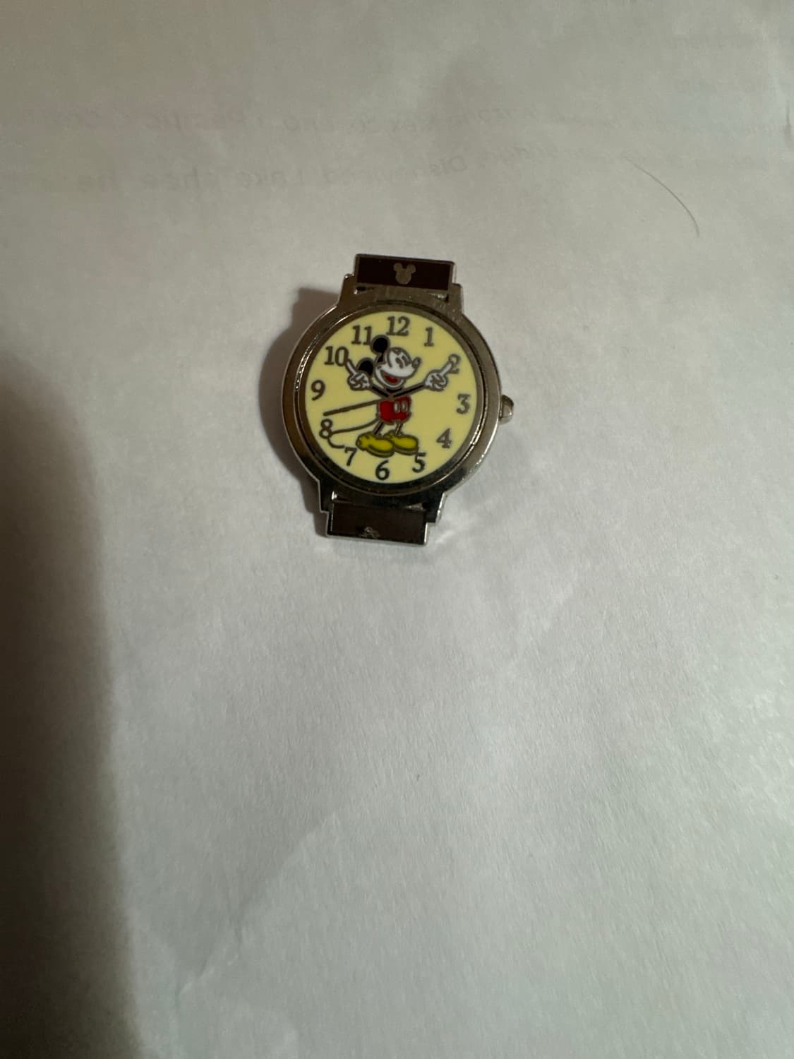 Mickey Mouse Watch Face Hidden Mickey Pin front