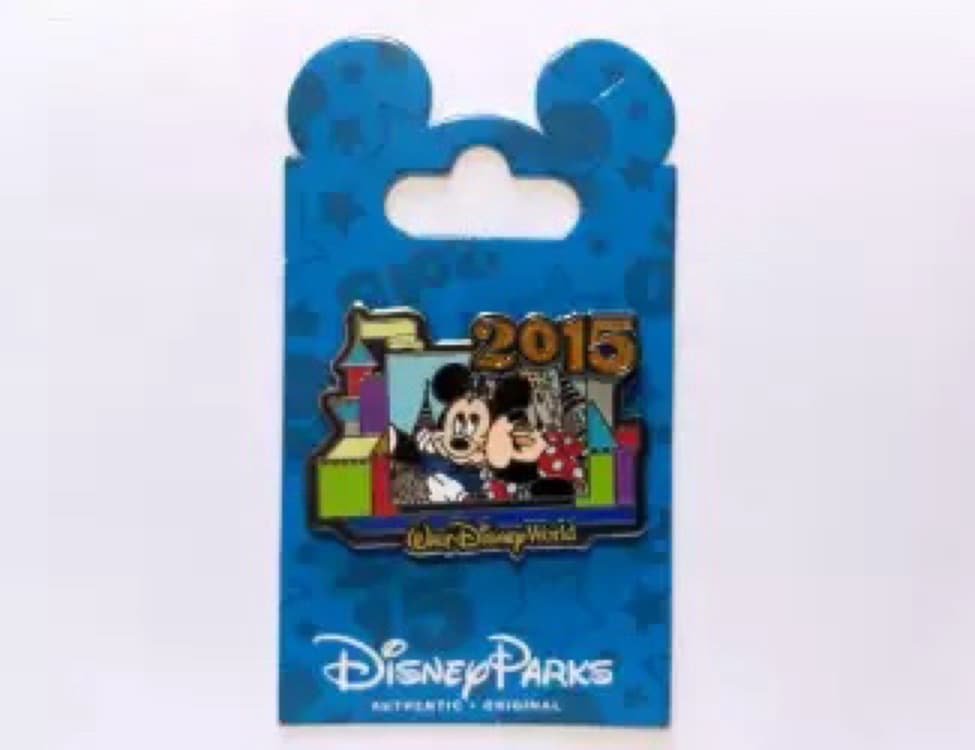 Minnie Kissing Mickey at Cinderella Castle front