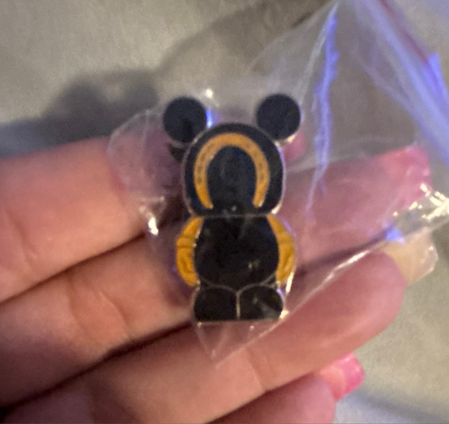 Mickey Mouse Yellow Suit Costume Icon Hidden Mickey Pin front