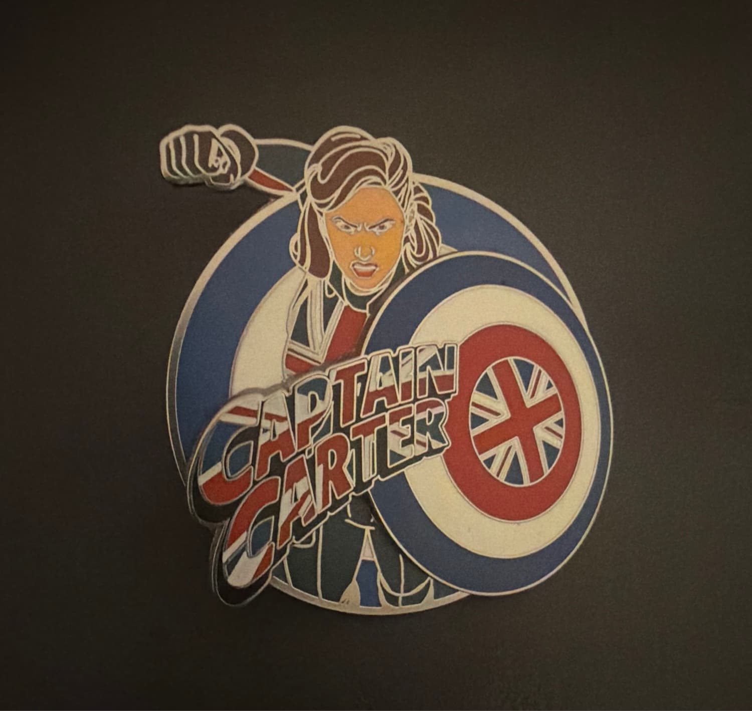 Captain Carter Enamel Pin front