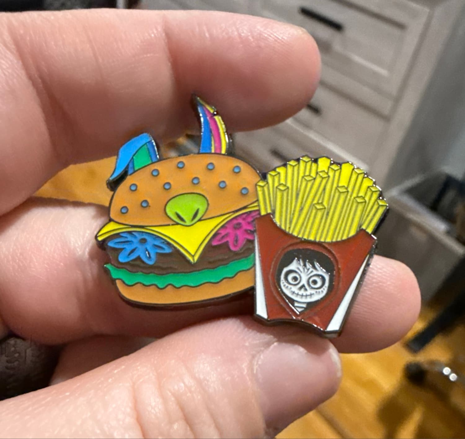 Loungefly Disney Pixar Fast Food Blind Box Enamel Pin - Coco front