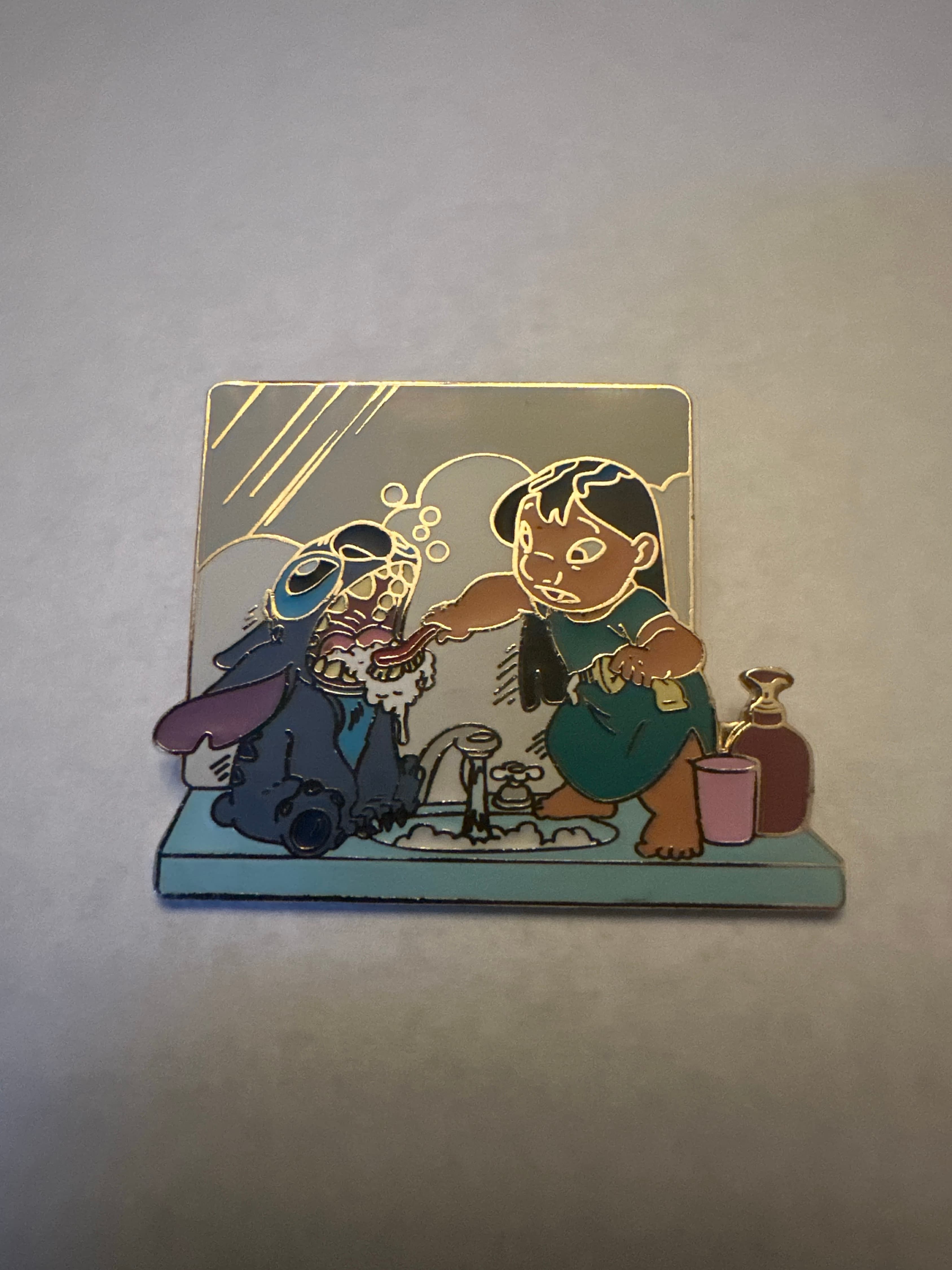 Lilo Brushing Stitch’s Teeth front