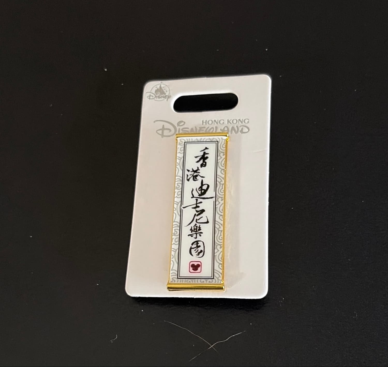 Hong Kong Disneyland Chinese Calligraphy Pin front