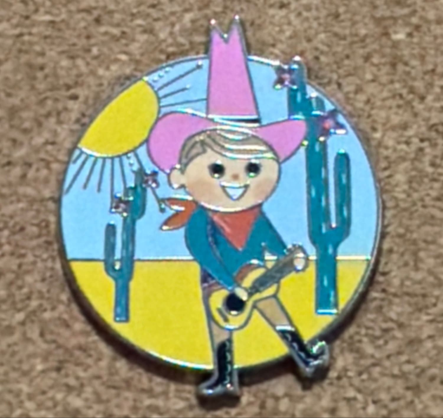 Disney Parks It's a Small World Mystery Pin – Cowboy Guitar Player front