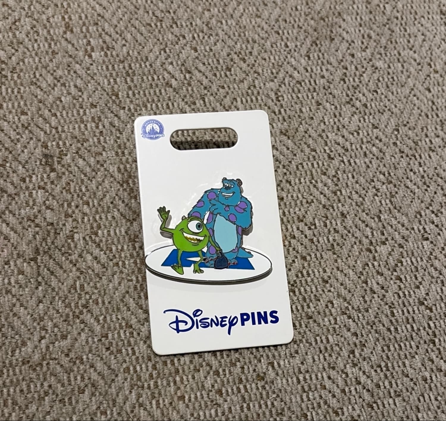 Mike Wazowski and Sulley Waving Monsters Inc. Disney Parks Pin front
