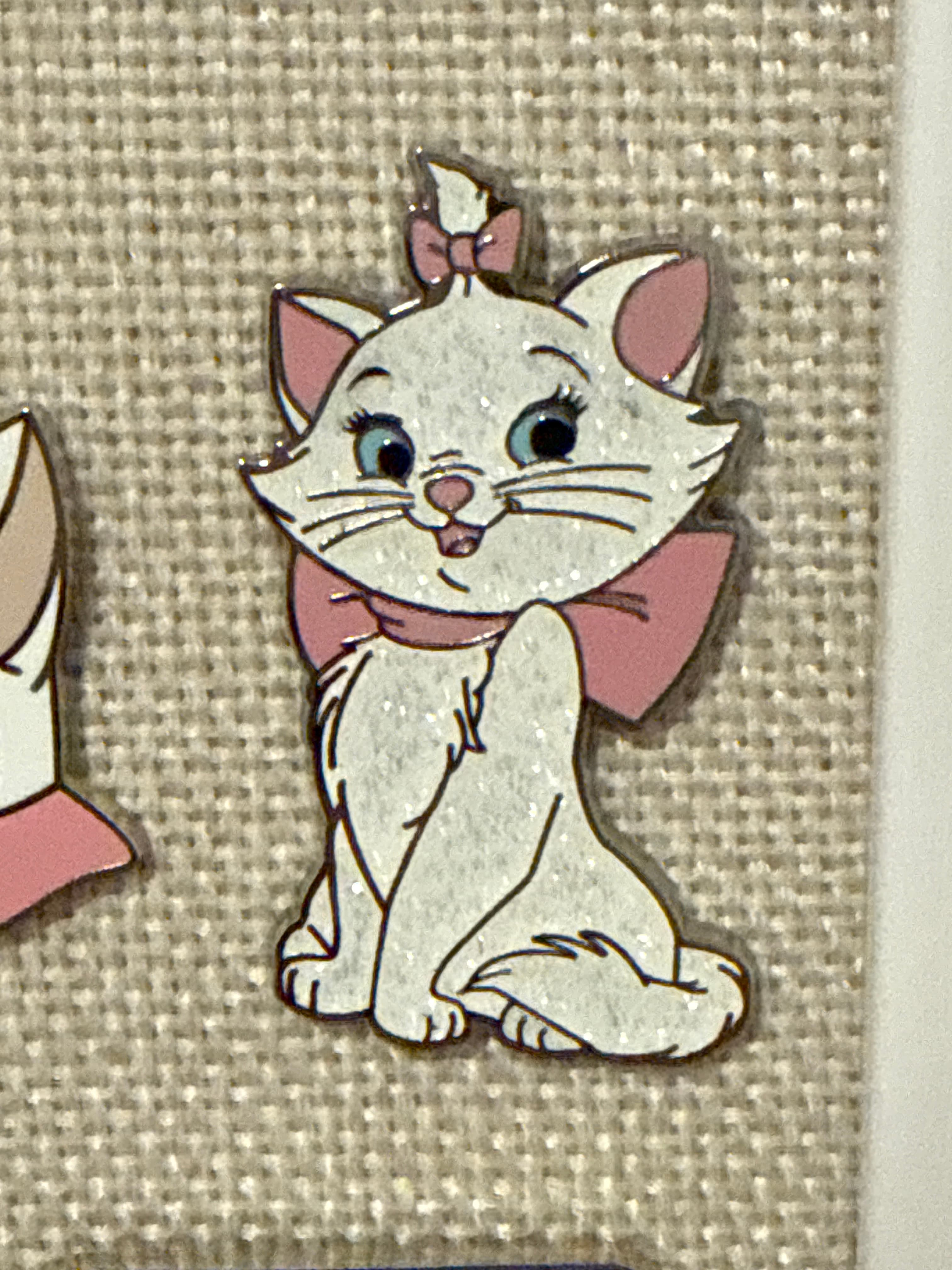 Marie Cat Pink Glitter Bow front