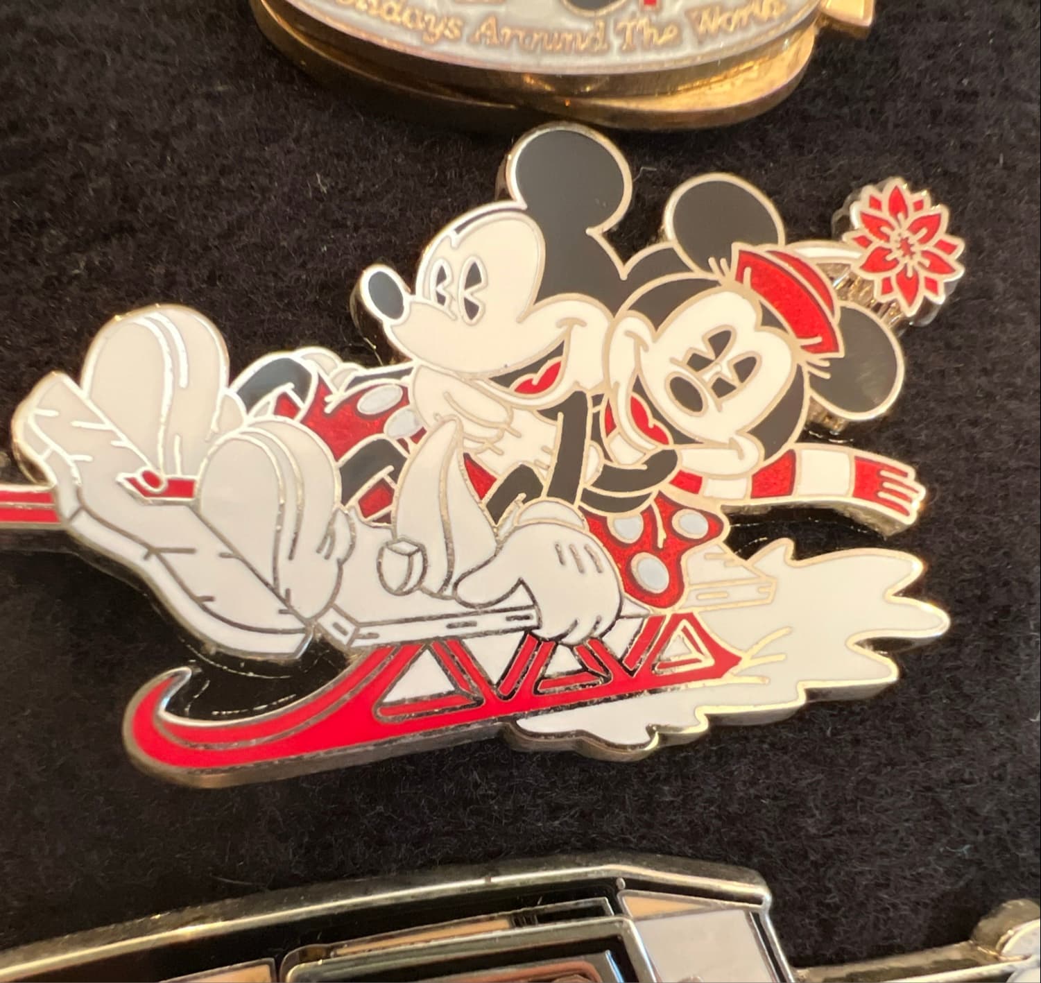 Pie Eyed Mickey and Minnie on a Sled front