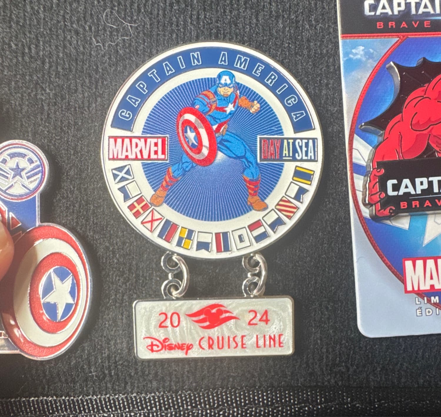 Captain America Marvel Day At Sea 2024 Limited Release Pin front