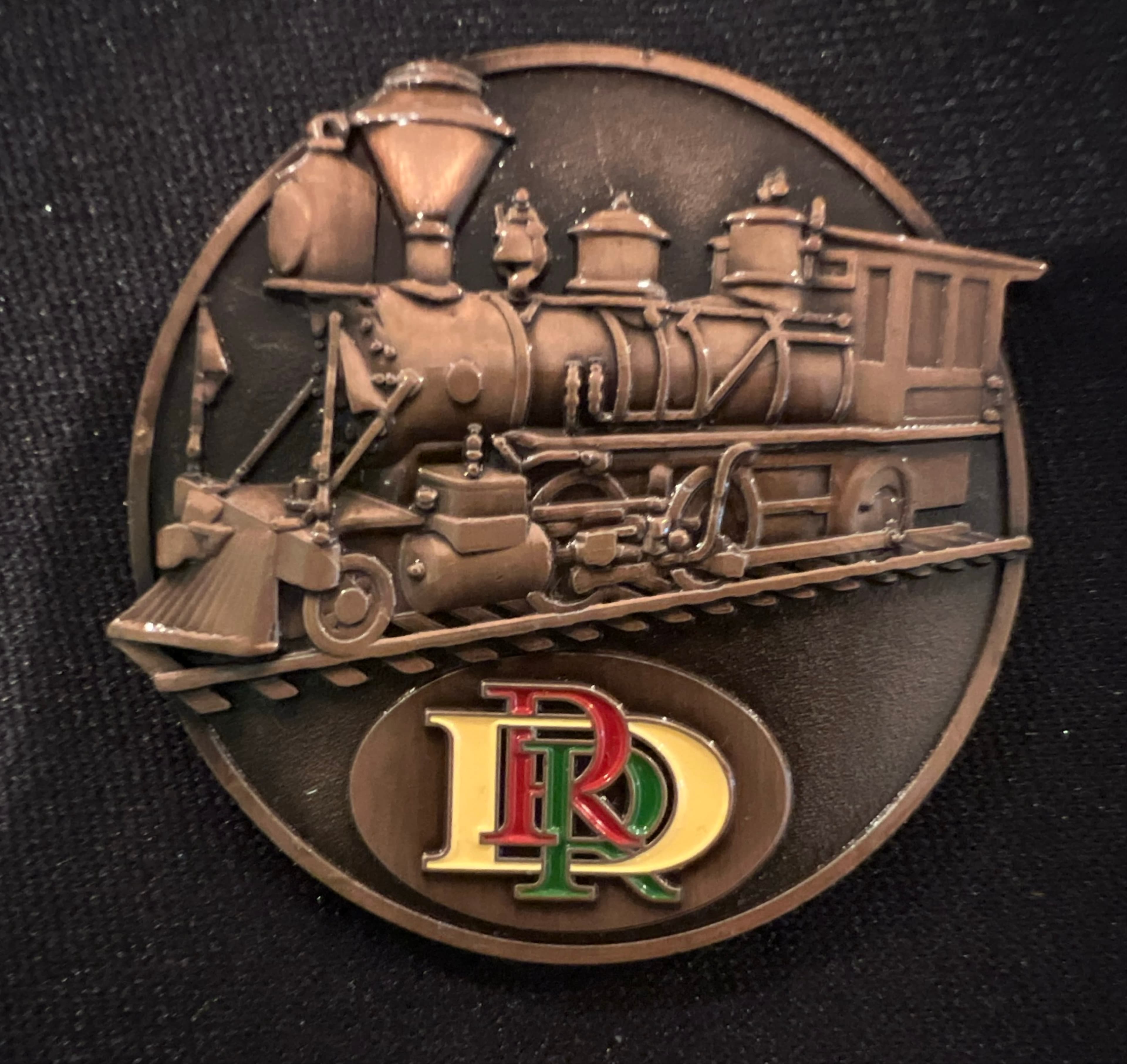 Disneyland Railroad Locomotive - Bronze Logo Pin front