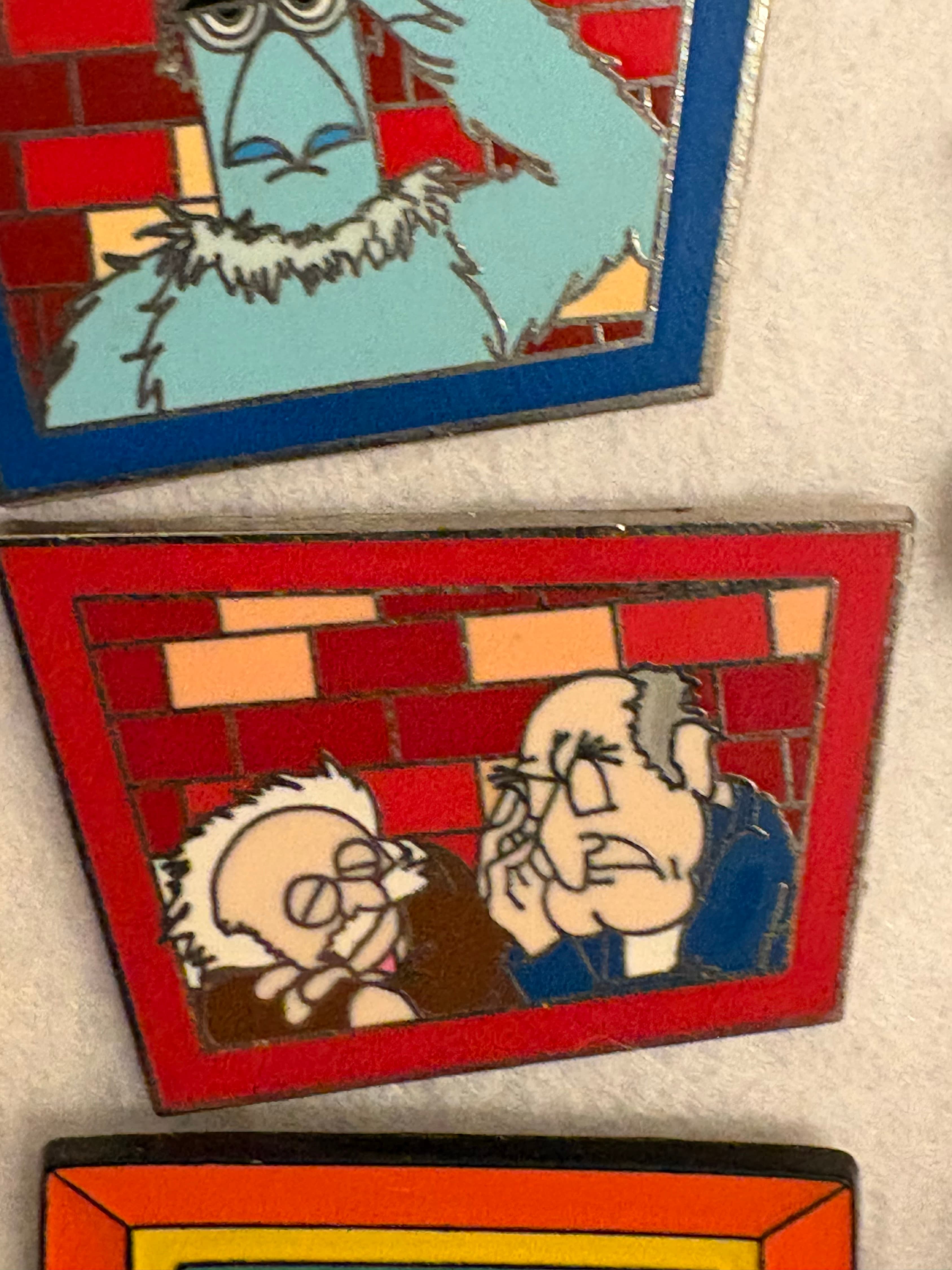 STATLER & WALDORF W/ BRICK WALL PIN front