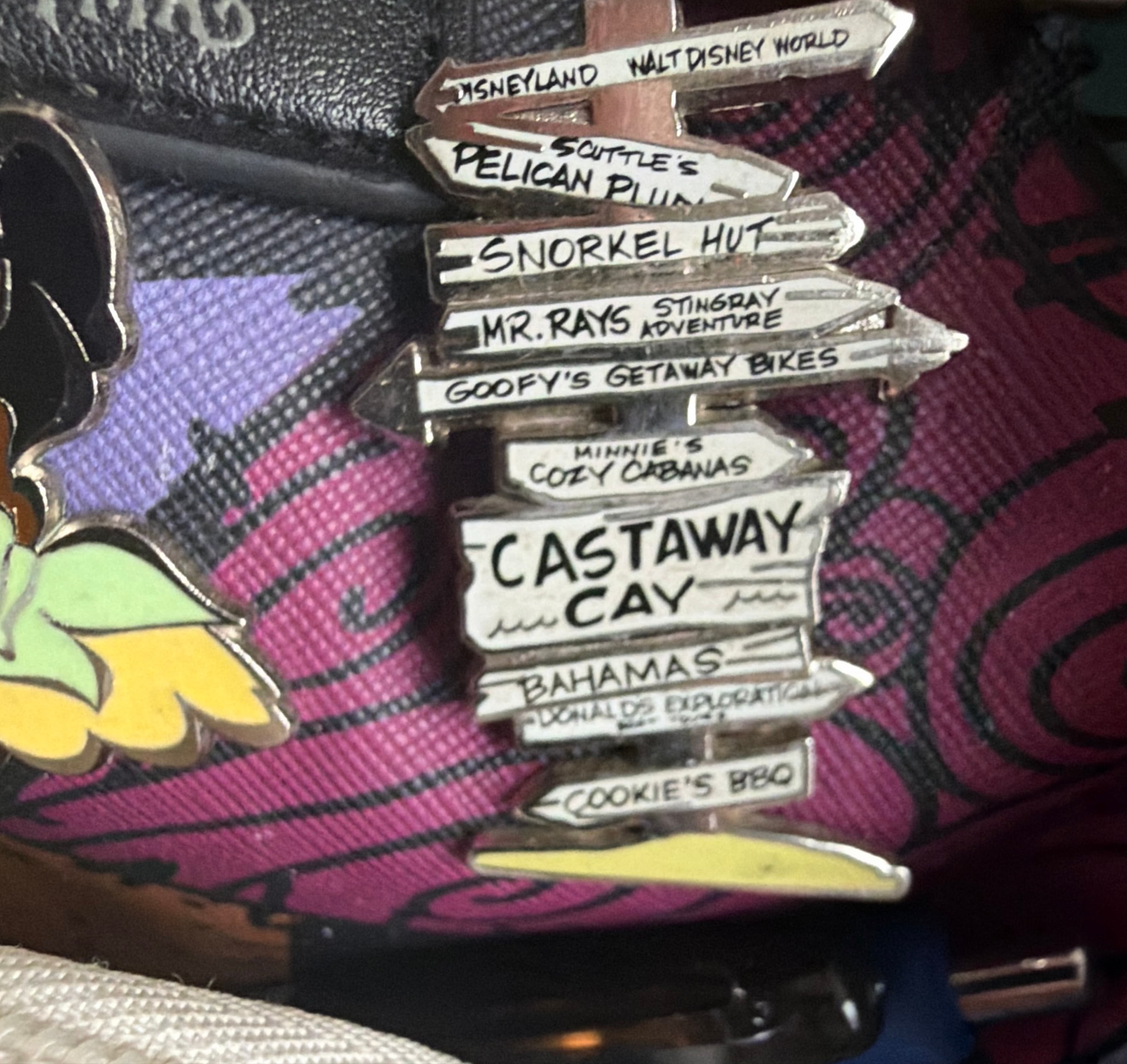 Castaway Cay Directional Sign Pin front