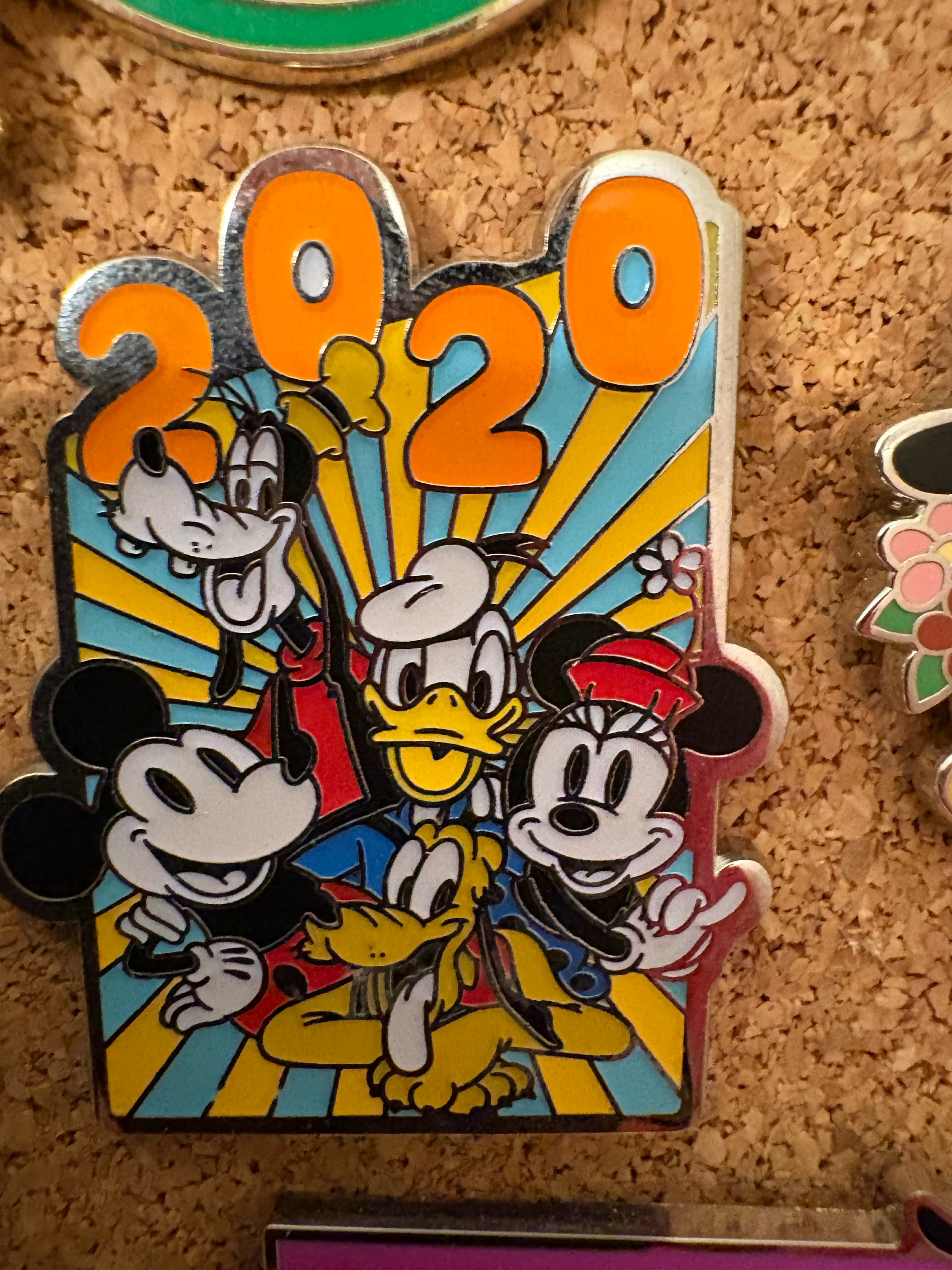 Mickey and Friends Fab Five 2020 Celebration Pin front