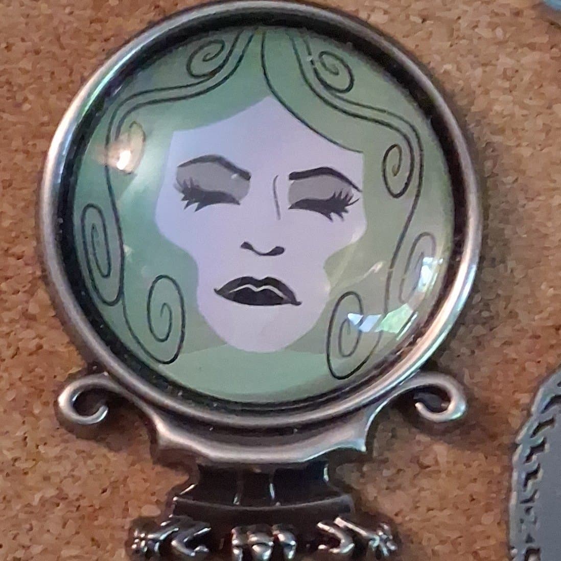 Disney Parks Haunted Mansion Madame Leota Crystal Ball Pin front