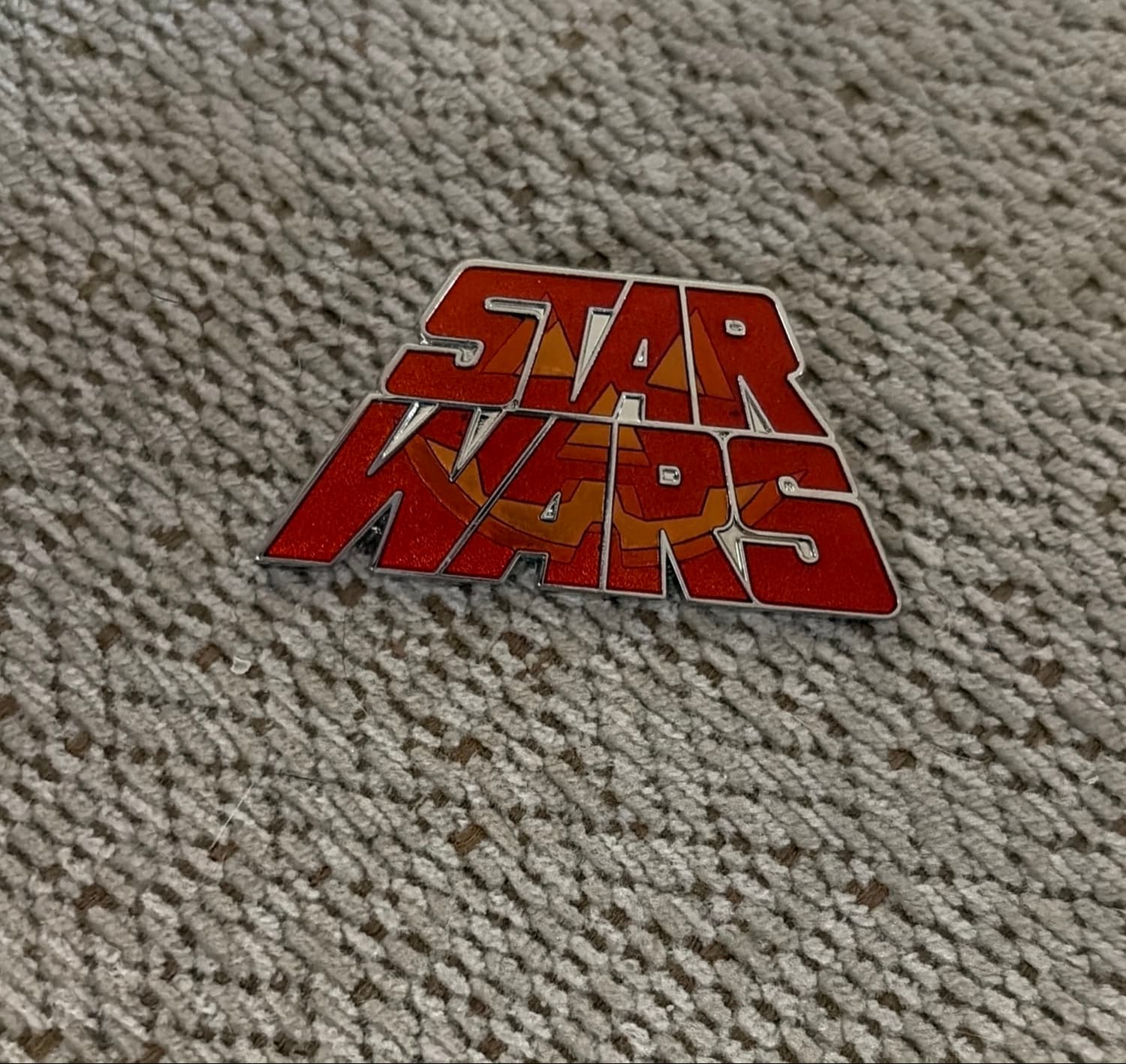 Star Wars Text Logo Enamel Pin front