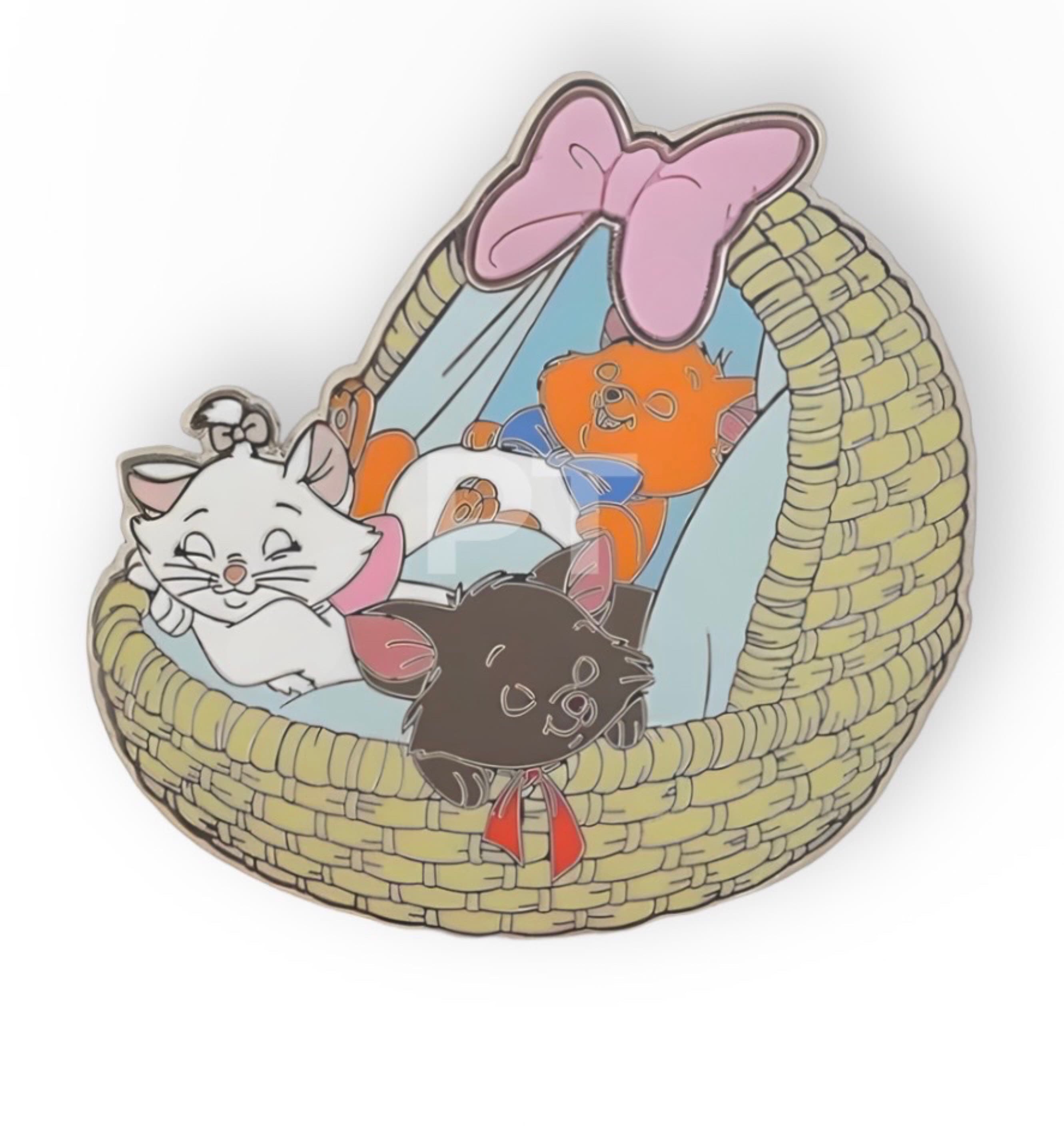 Marie, Berlioz and Toulouse in a Basket - The Aristocats front