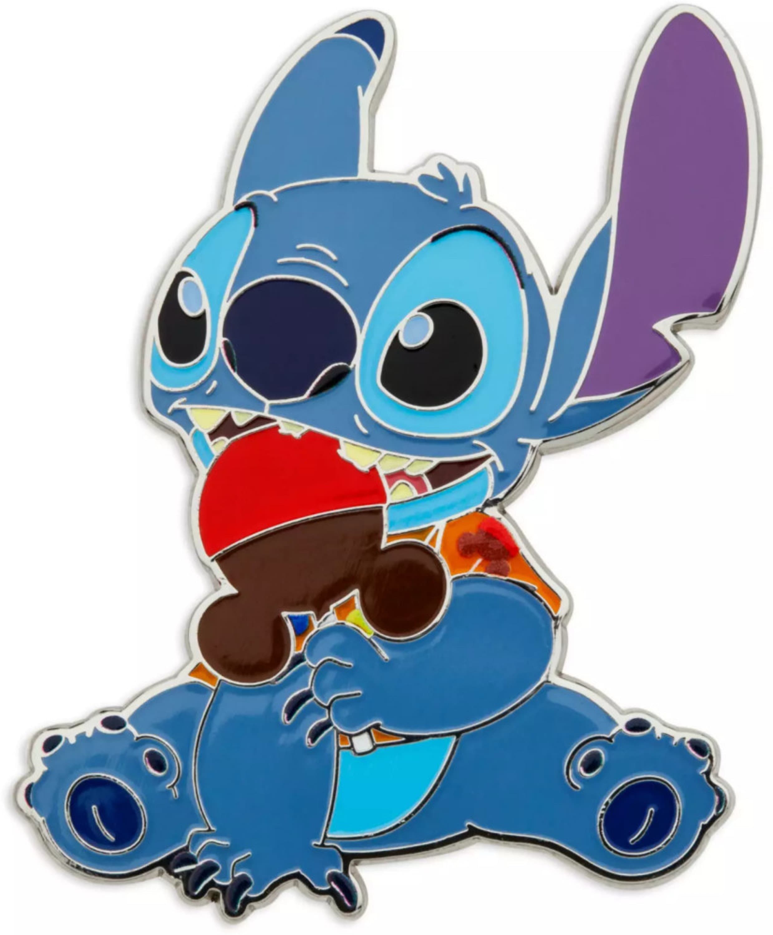Stitch Eating Mickey Candy Apple front
