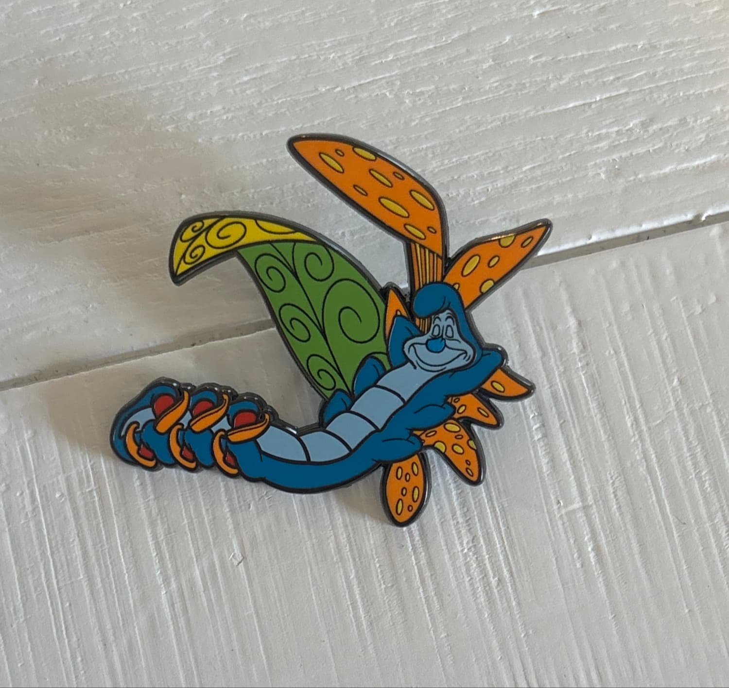 Alice in Wonderland Caterpillar Pin front