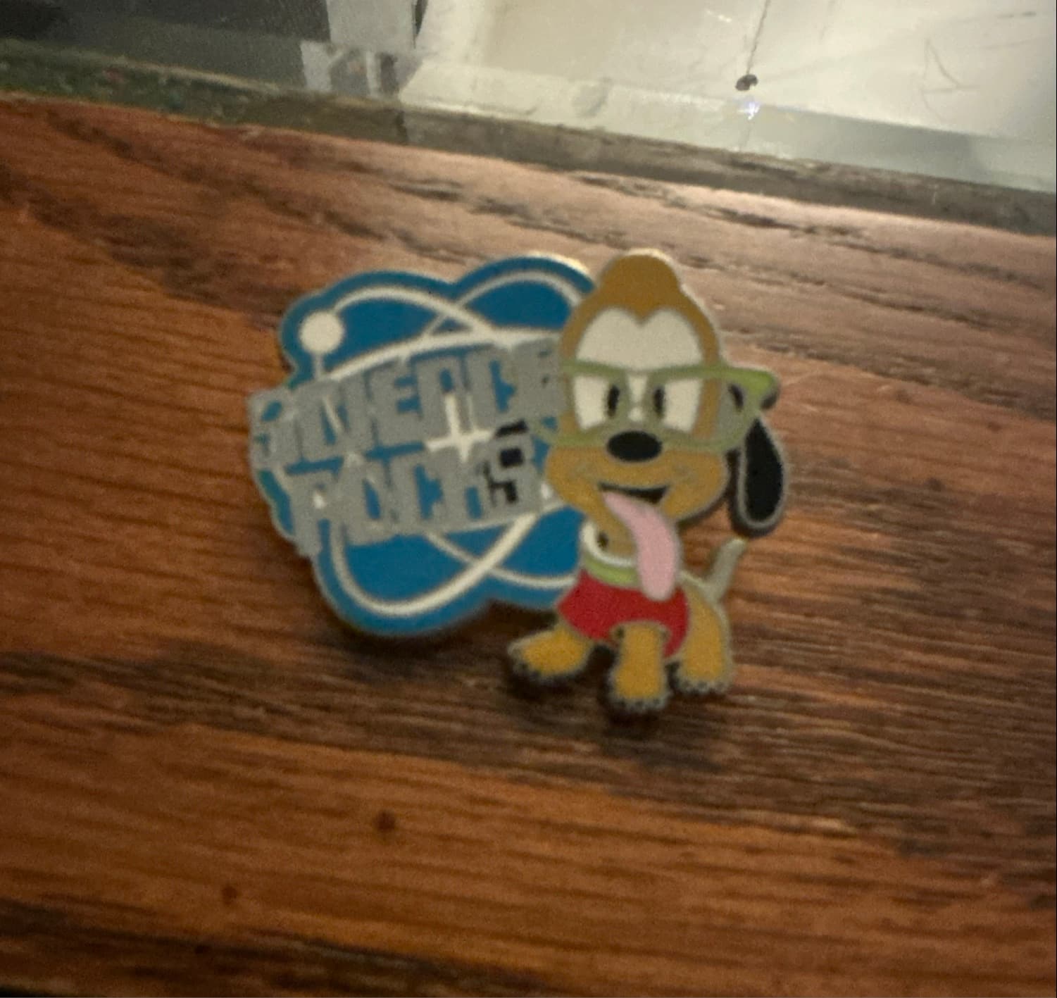 Pluto with Glasses Nerds Rock Head Collection Pin front