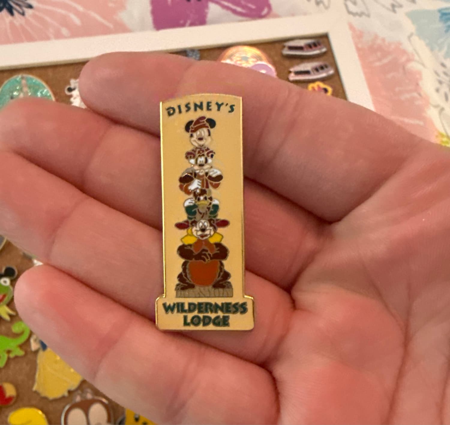 Disney's Wilderness Lodge - Mickey, Donald, Goofy and Humphrey Totem Pole Pin front