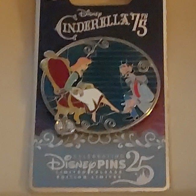 Cinderella 75th Anniversary Slipper Fitting Pin front