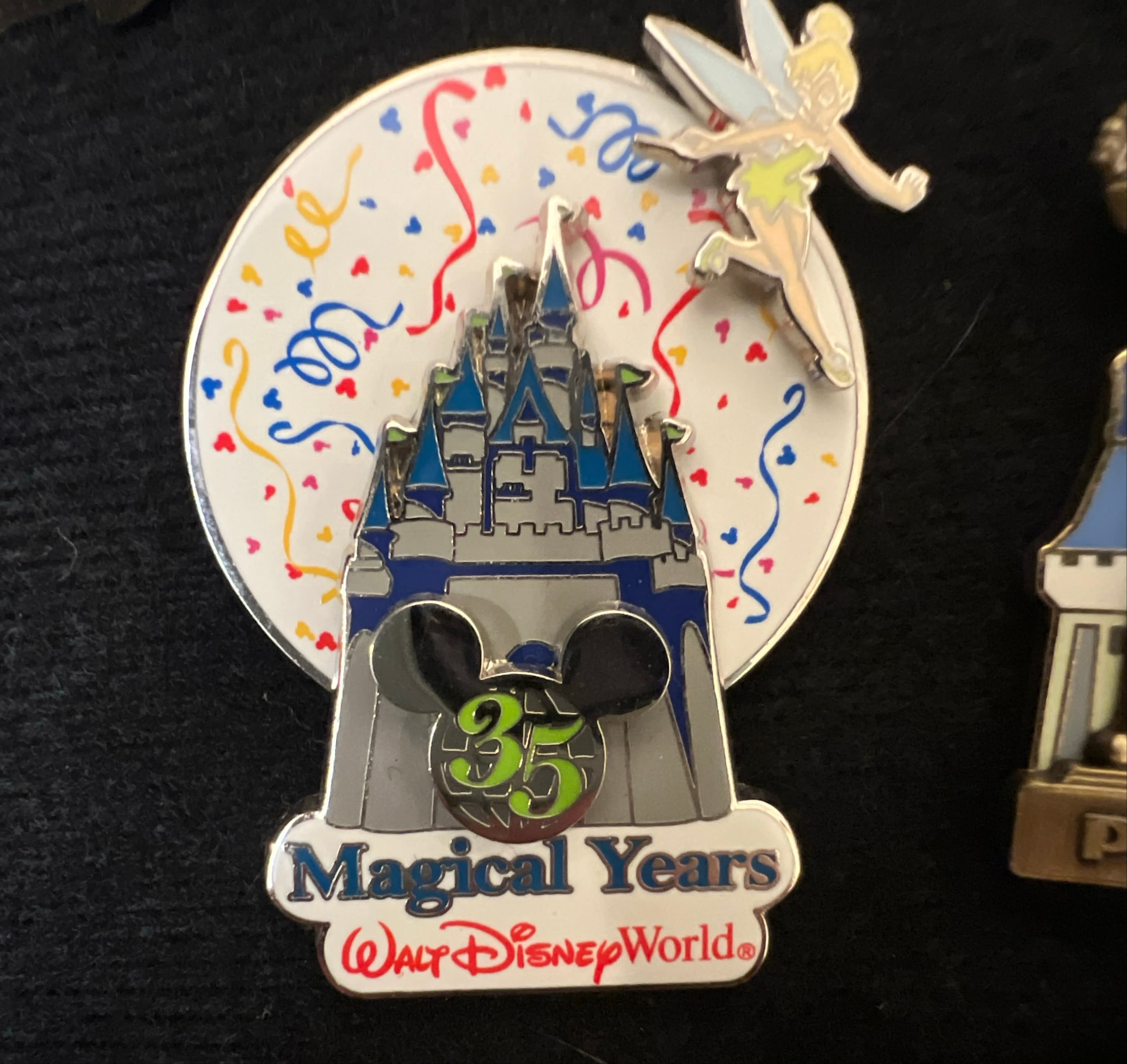 Tinker Bell Cinderella Castle 35 Magical Years Walt Disney World Pin front