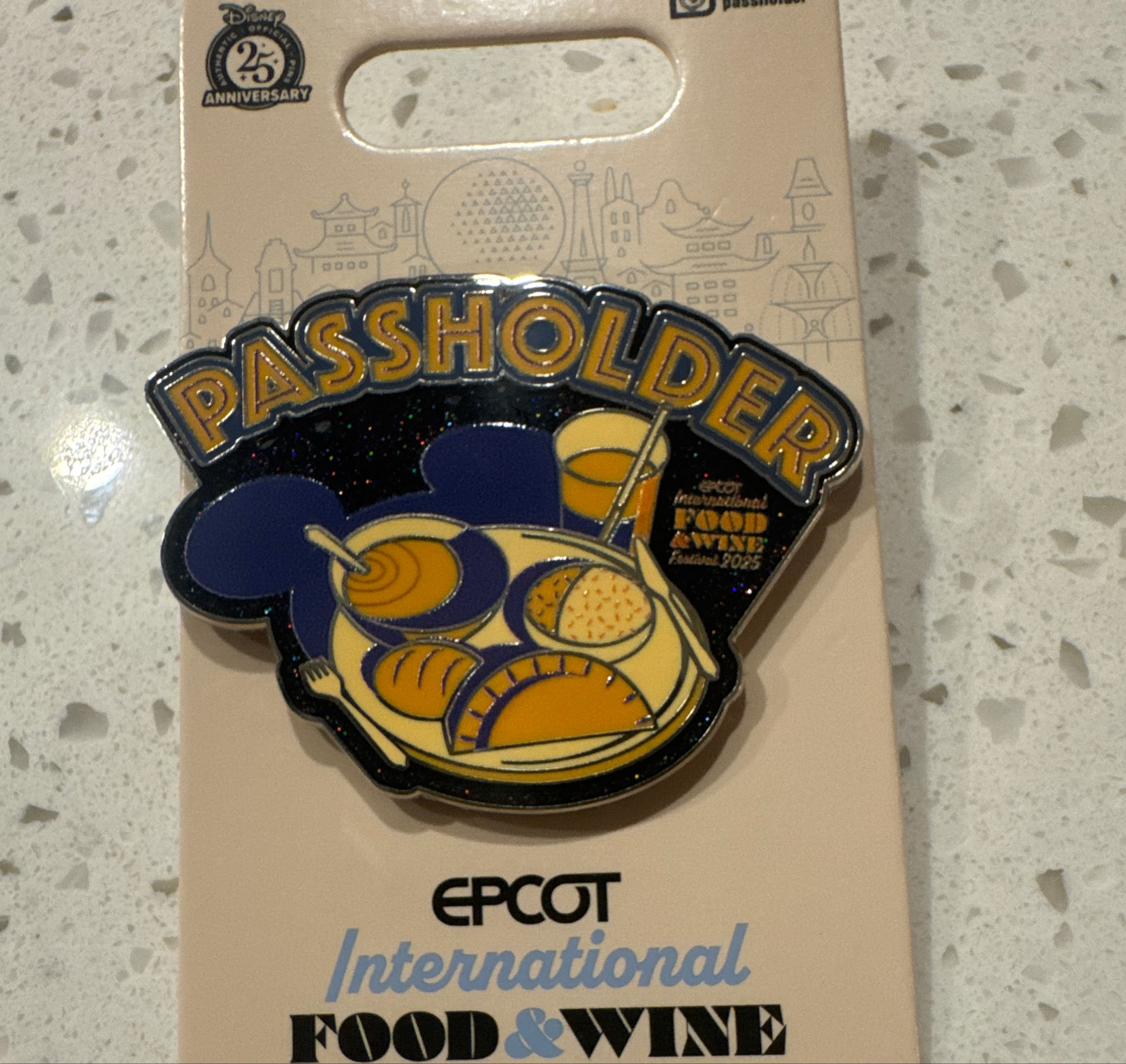 Epcot International Food & Wine Festival 2025 Passholder Limited Edition Pin front
