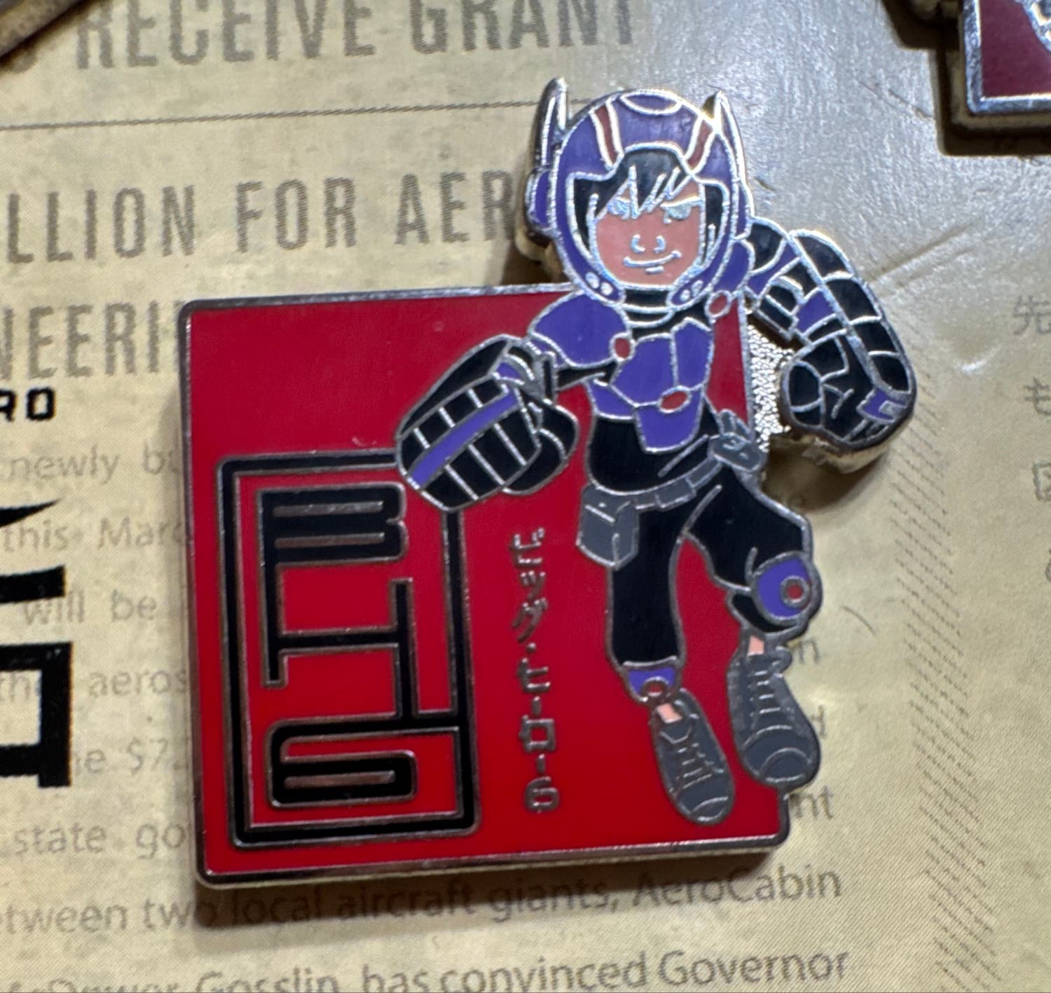 Big Hero 6 Booster Hiro Hamada Super Hero BH6 Logo Japanese front