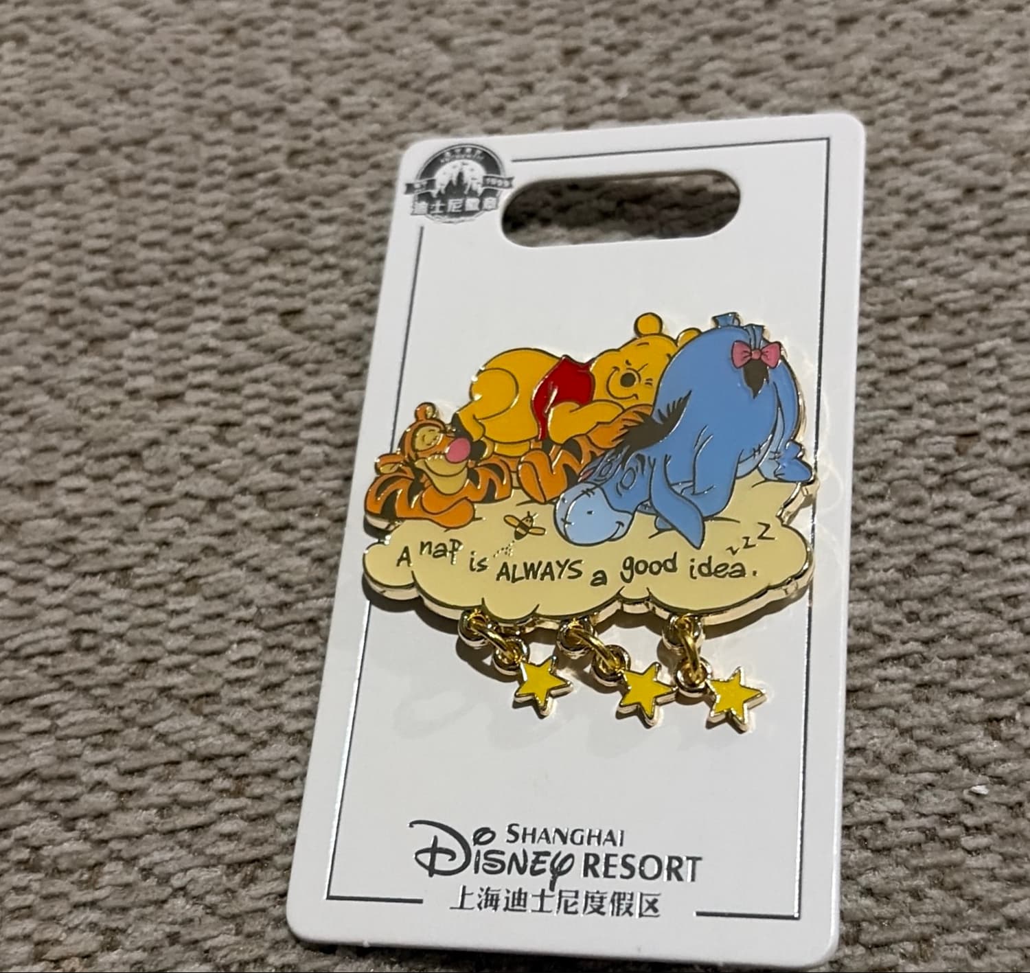SHDL - Winnie the Pooh and Friends - 2019 - A Nap is Always a Good Idea Dangle Pin front