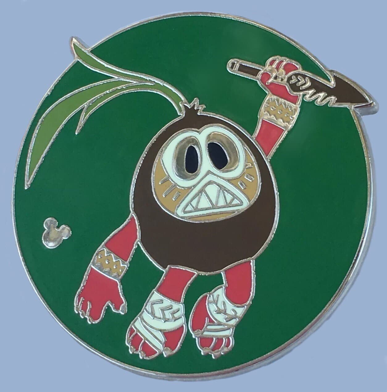 Hidden Mickey 2018 DLR - Moana Coconuts - Green Jumping front