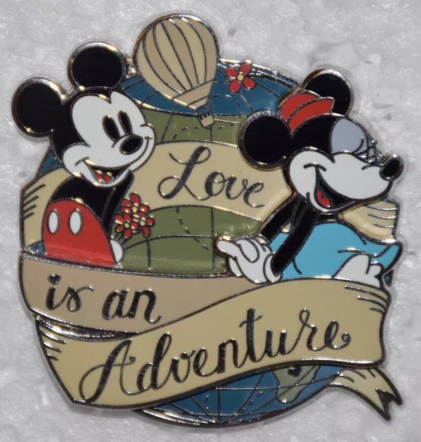 Love is an Adventure – Logo Pin – Mickey and Minnie front