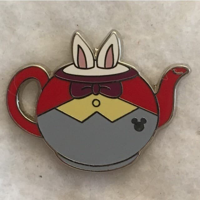 Hidden Mickey 2014 DLR - Teapots - White Rabbit front