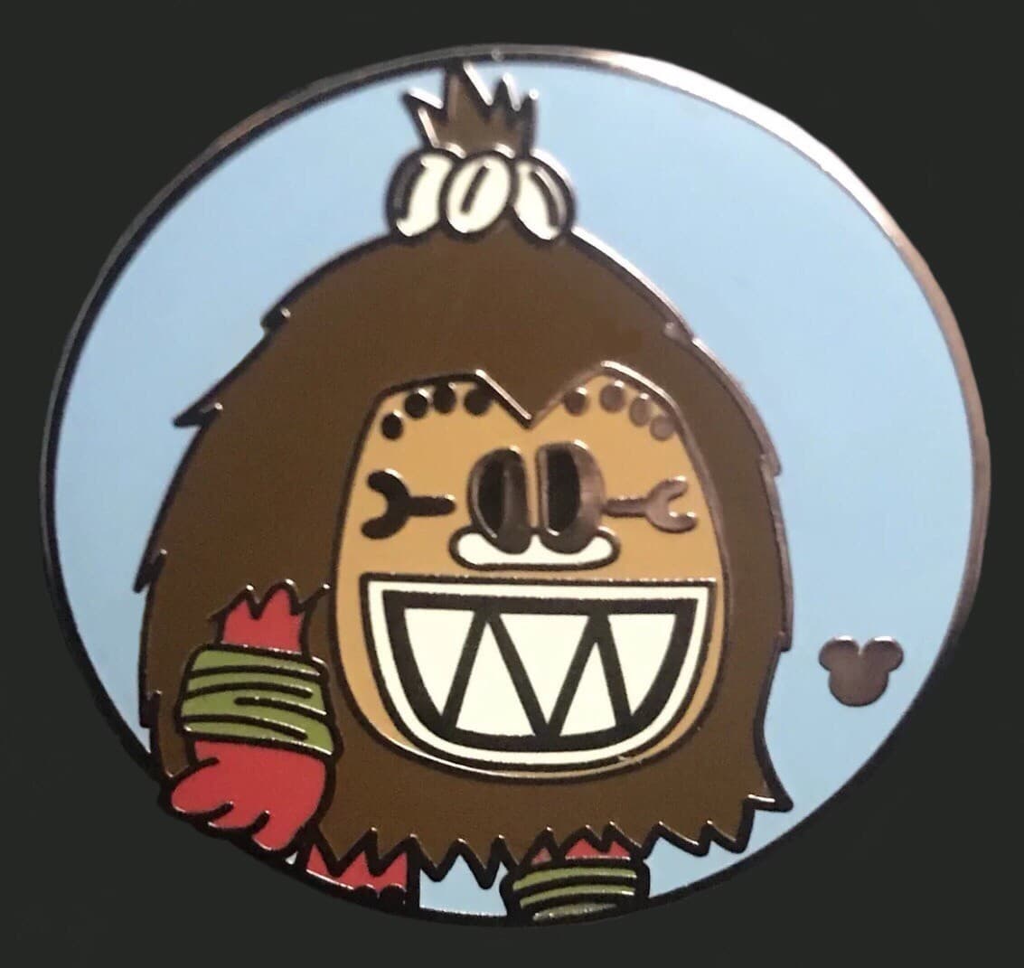 Hidden Mickey 2018 DLR - Moana Coconuts - Blue Smiling Facing Right front