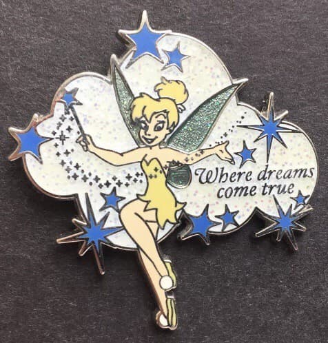 Tinker Bell Pixie Dust Pin - Where Dreams Come True front