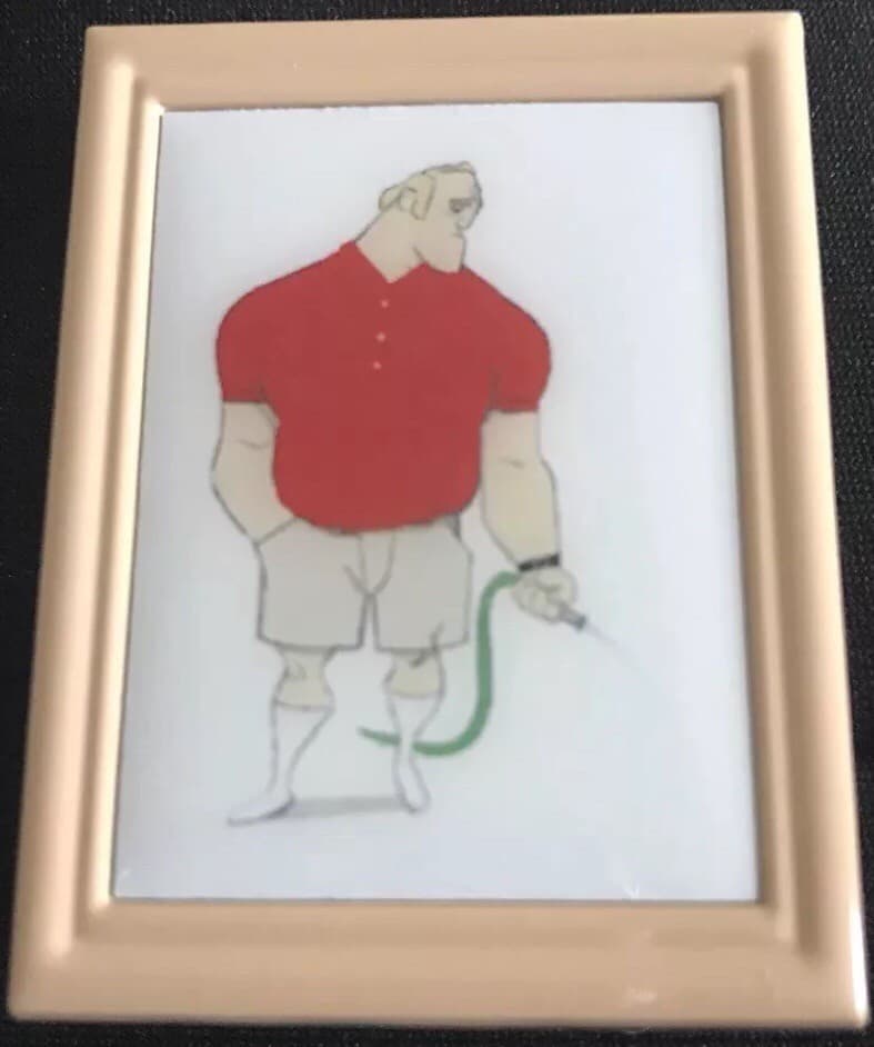 D23 2017 - Pixar Animation Sketch Framed Set - The Incredibles - Mr. Incredible front